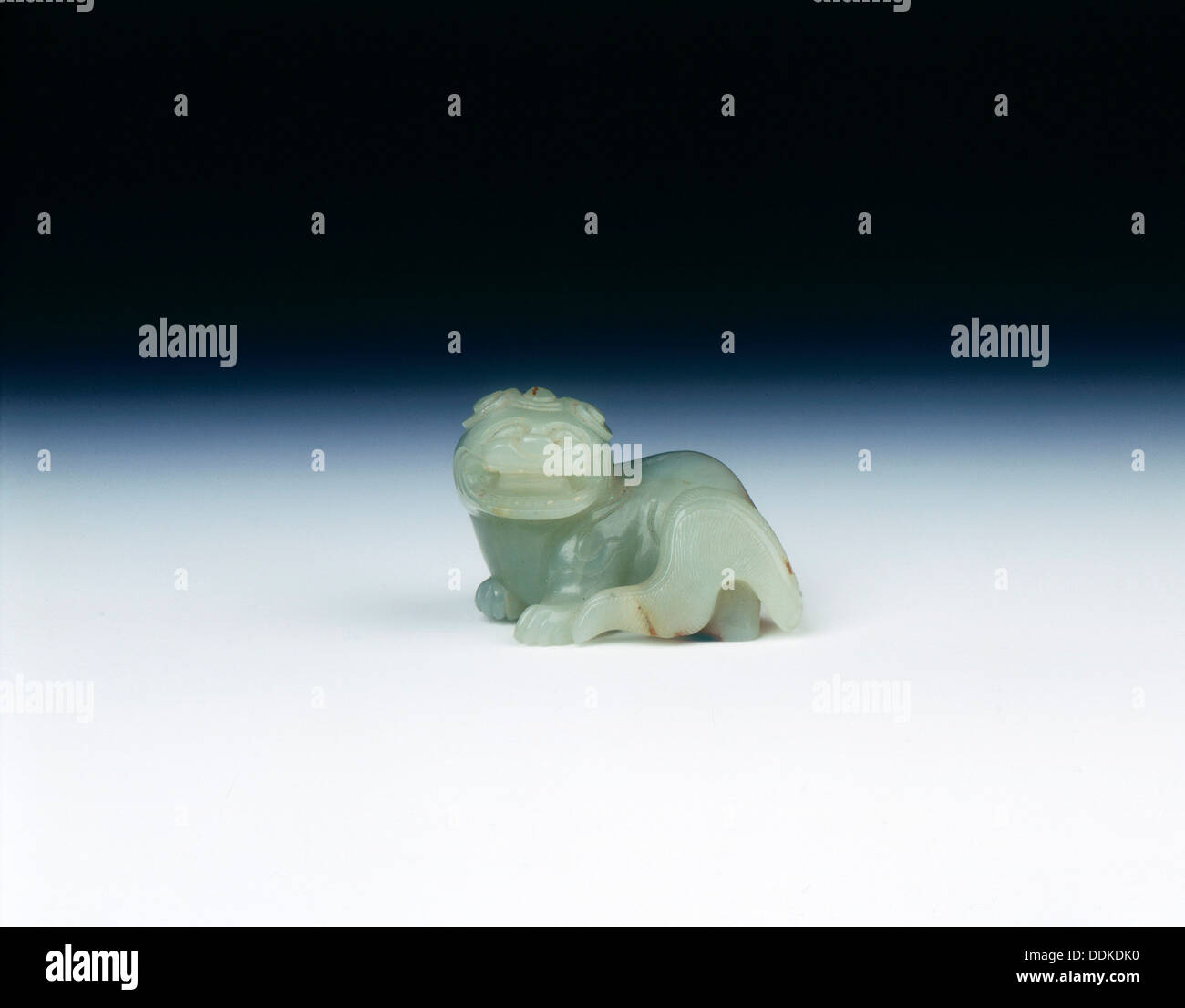 Jade animale mitologico, fine della dinastia Ming, Cina, 1550-1644. Artista: sconosciuto Foto Stock