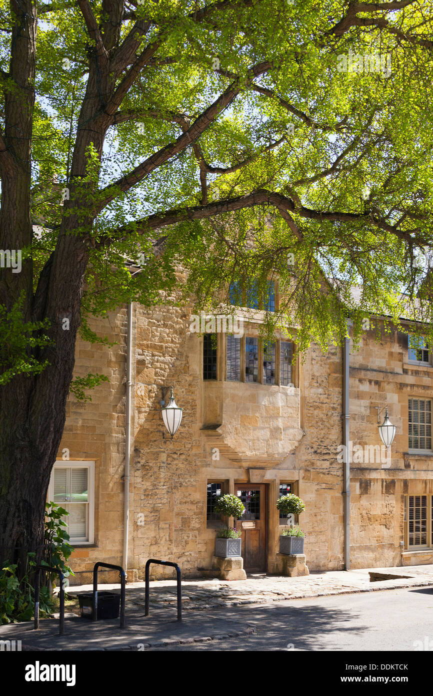 Il XIV secolo Woolstaplers Hall High Street in Cotswold città di Chipping Campden, GLOUCESTERSHIRE REGNO UNITO Foto Stock