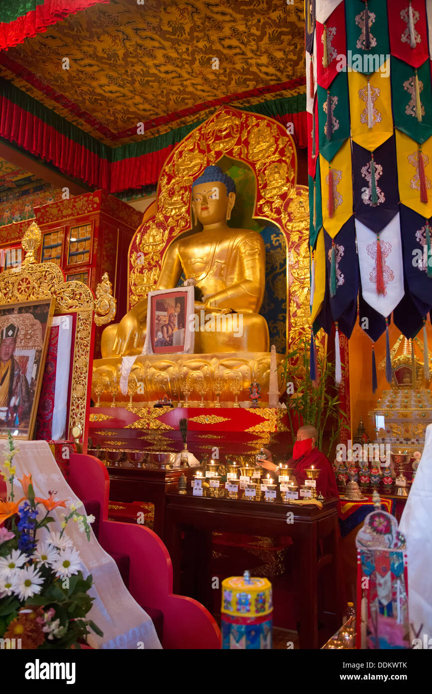 Woodstock, New York - Il Karma Triyana Dharmachakra, un tibetano monastero Buddista nel Catskill Mountains. Foto Stock