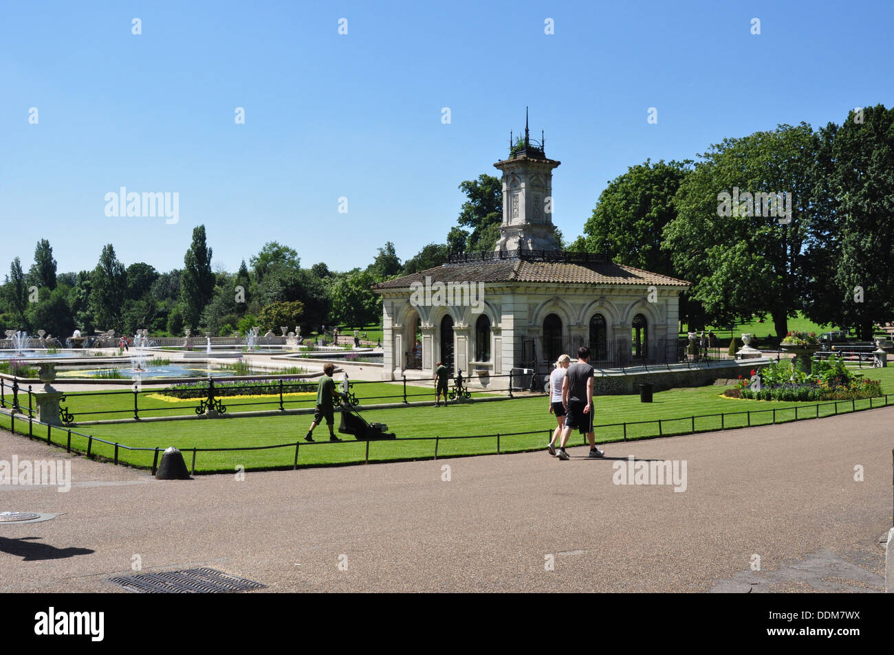 La Italian Gardens Kensington Gardens London REGNO UNITO Foto Stock
