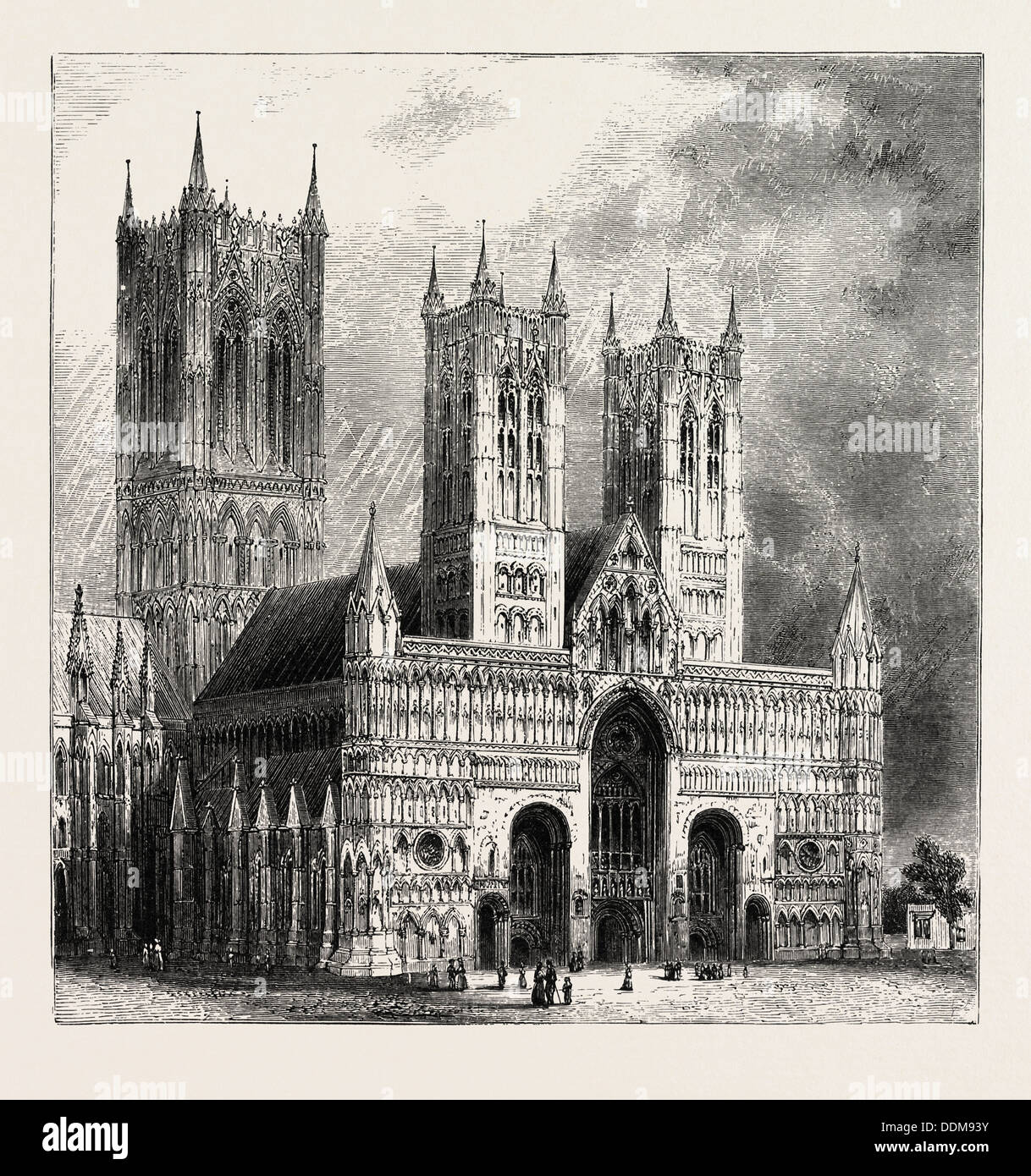 Cattedrale di Lincoln, Regno Unito. Cattedrale di Lincoln (in pieno la chiesa cattedrale della Beata Vergine Maria di Lincoln Foto Stock