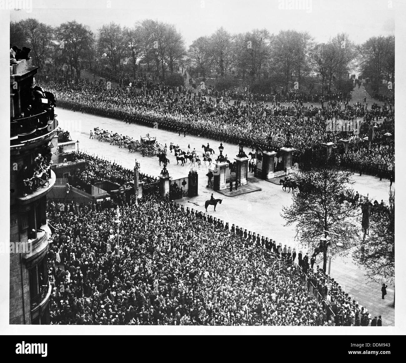 King George VI della incoronazione processione, Londra, 12 maggio 1937. Artista: sconosciuto Foto Stock