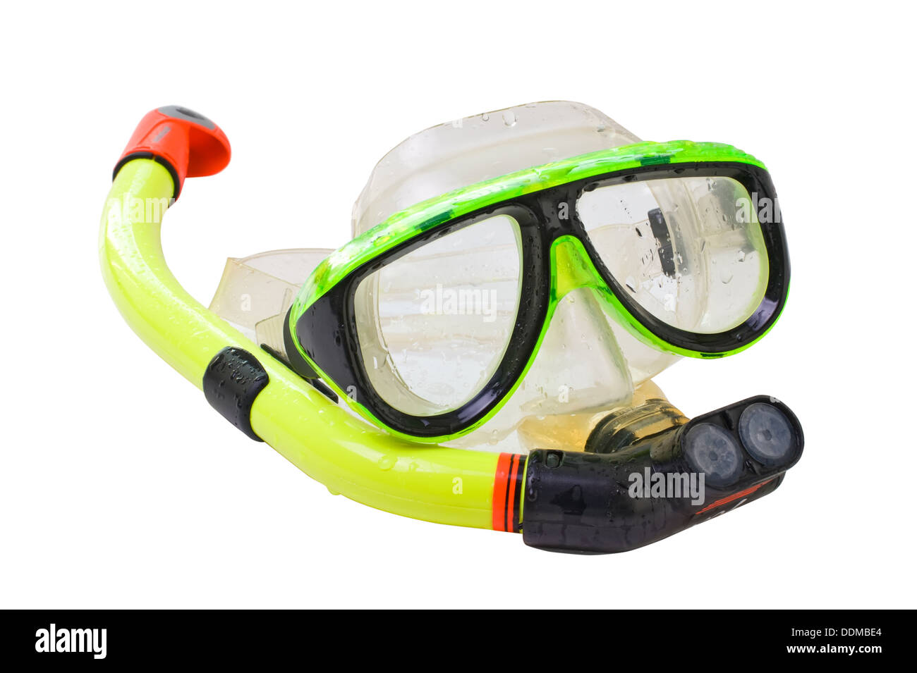 Attrezzatura per immersioni subacquee isolato su uno sfondo bianco Foto Stock