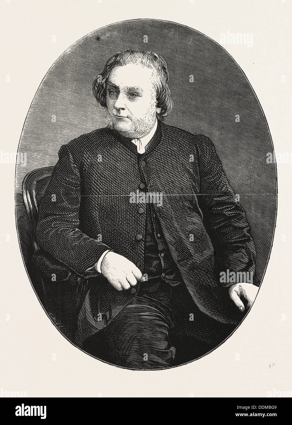 Alla fine il DR. H. J. GAUNTLETT, organista e compositore. Henry Gauntlett (1805-1876), organista e cantautore, incisione 1876, REGNO UNITO Foto Stock