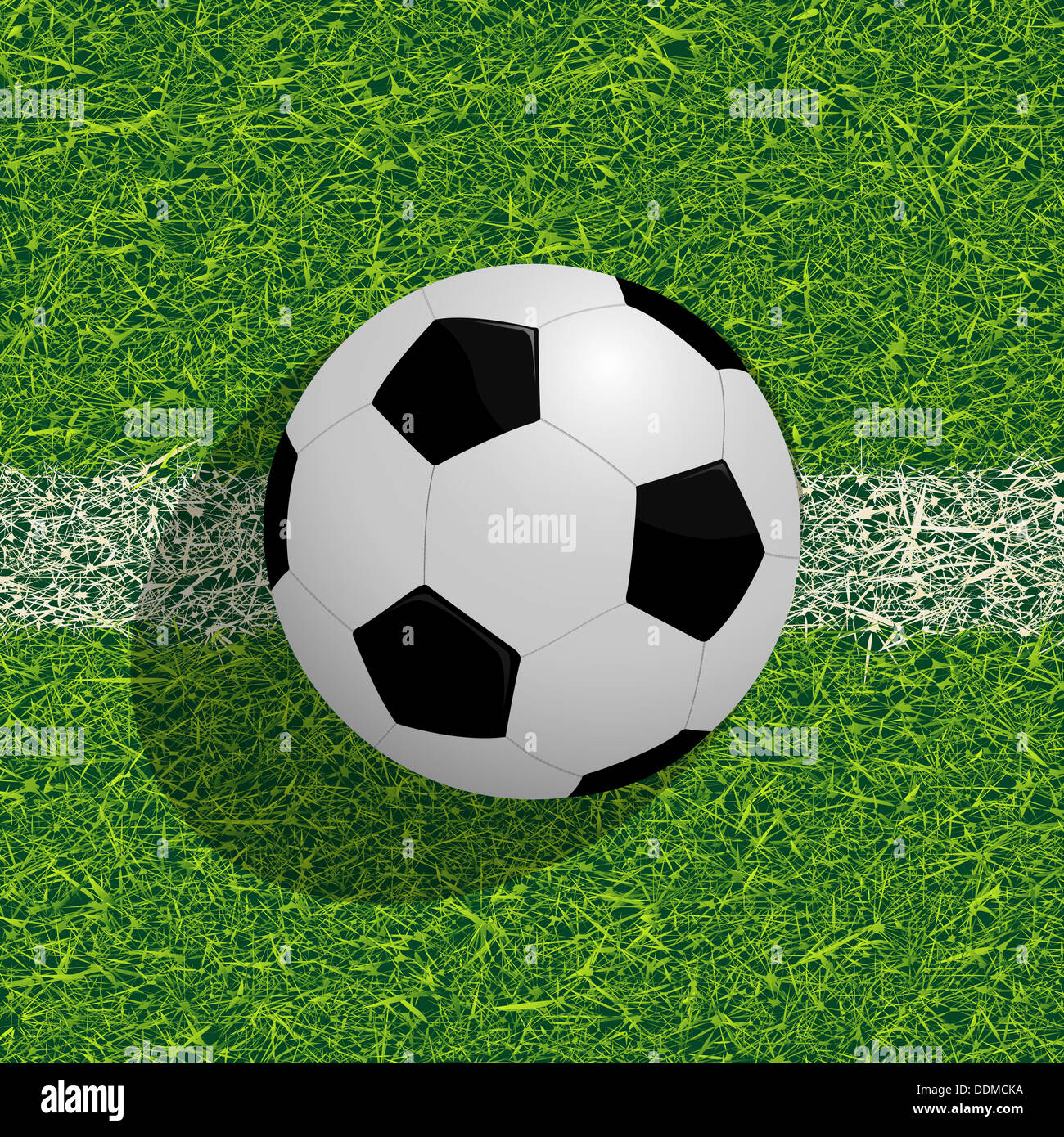Realistico Pallone da calcio sul campo, sullo sfondo di calcio Foto stock -  Alamy