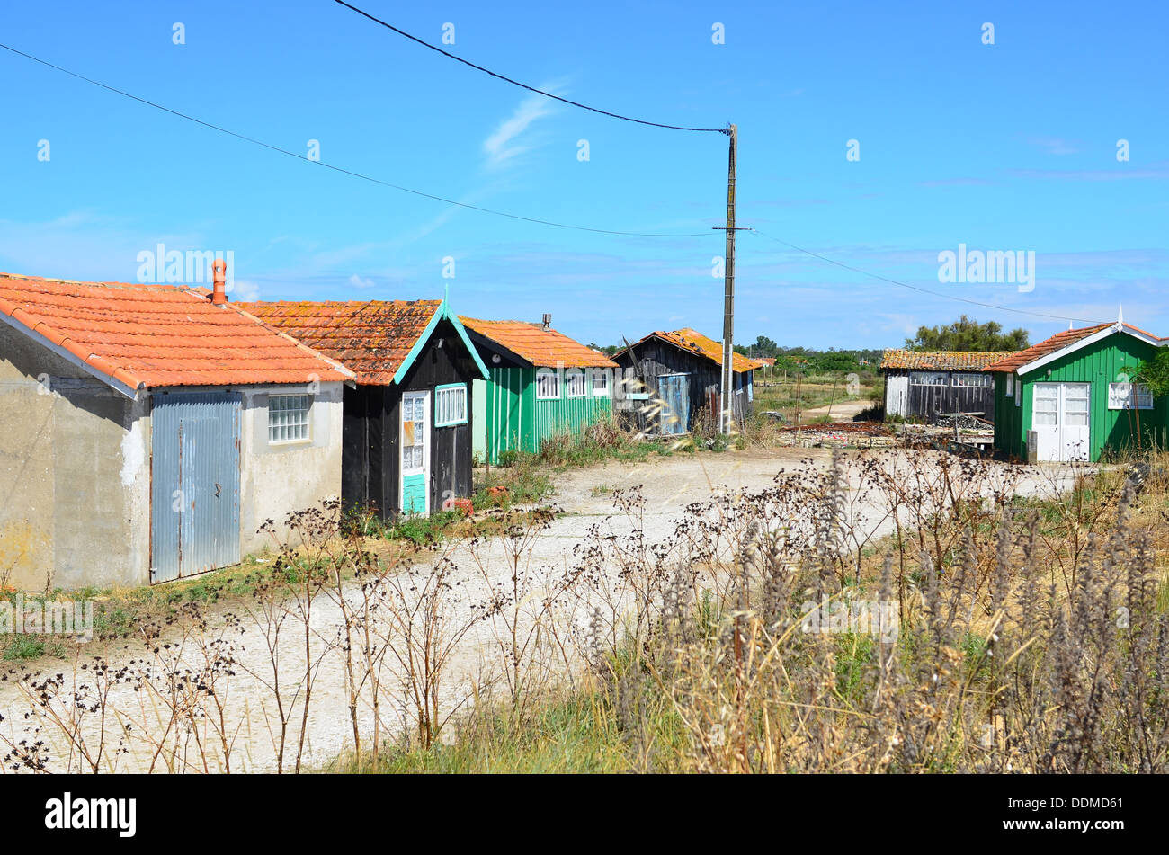 Fort Royer, Boyardville, sito ostriecole, ostricoltura Harbour, sull'isola di Oleron,Charente Maritime, Francia Foto Stock