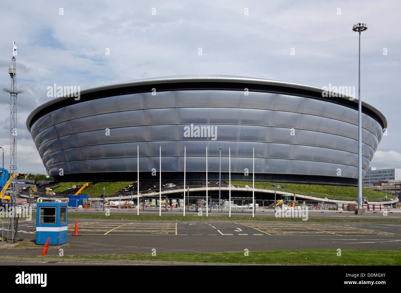 Costruzione quasi completo della nuova Scottish National Arena (l'Hydro) al SECC a Glasgow Scozia Scotland Foto Stock