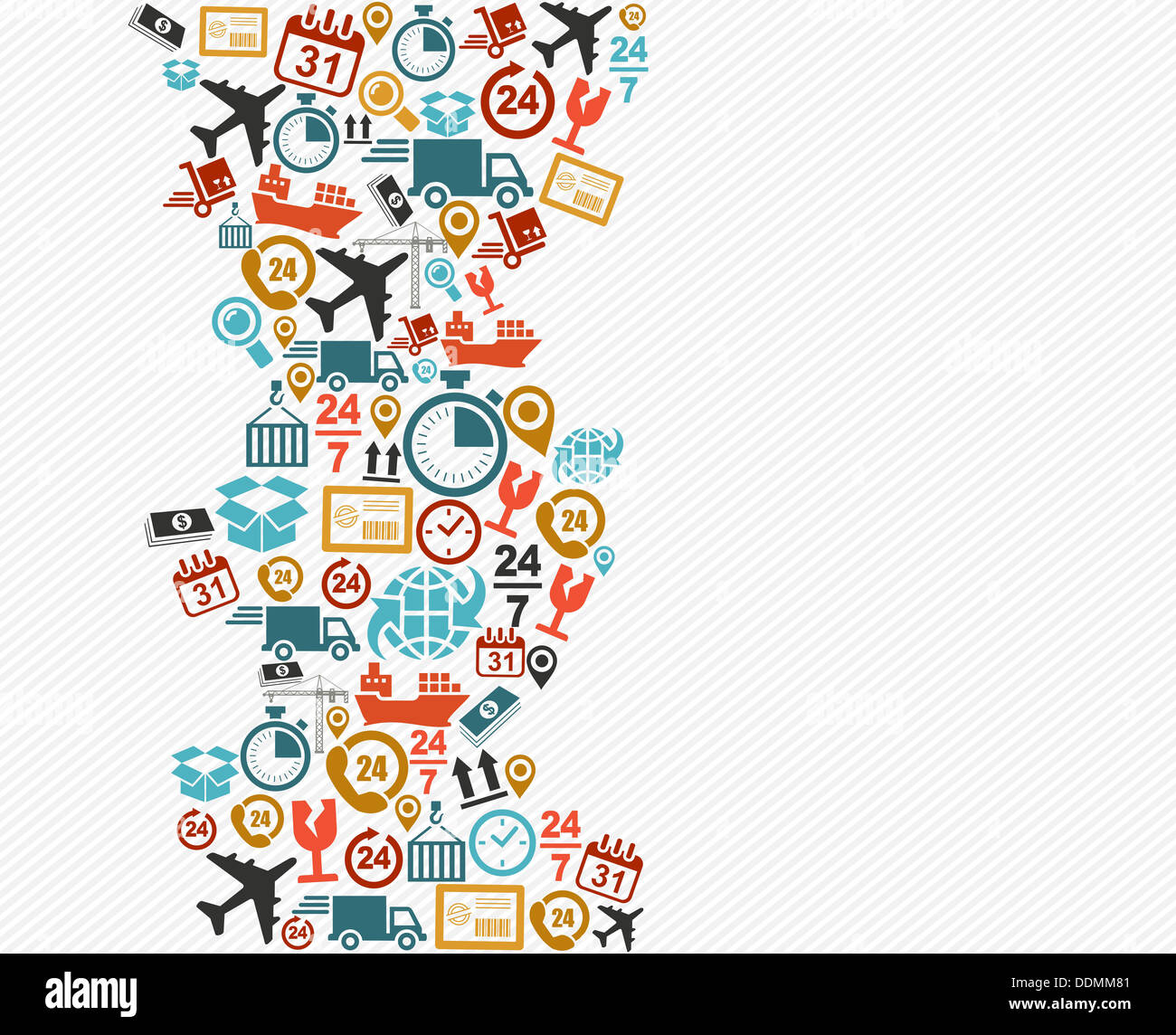 La logistica di spedizione isolati splash icona illustrazione. File vettoriale in strati per operazioni di editing semplici. Foto Stock