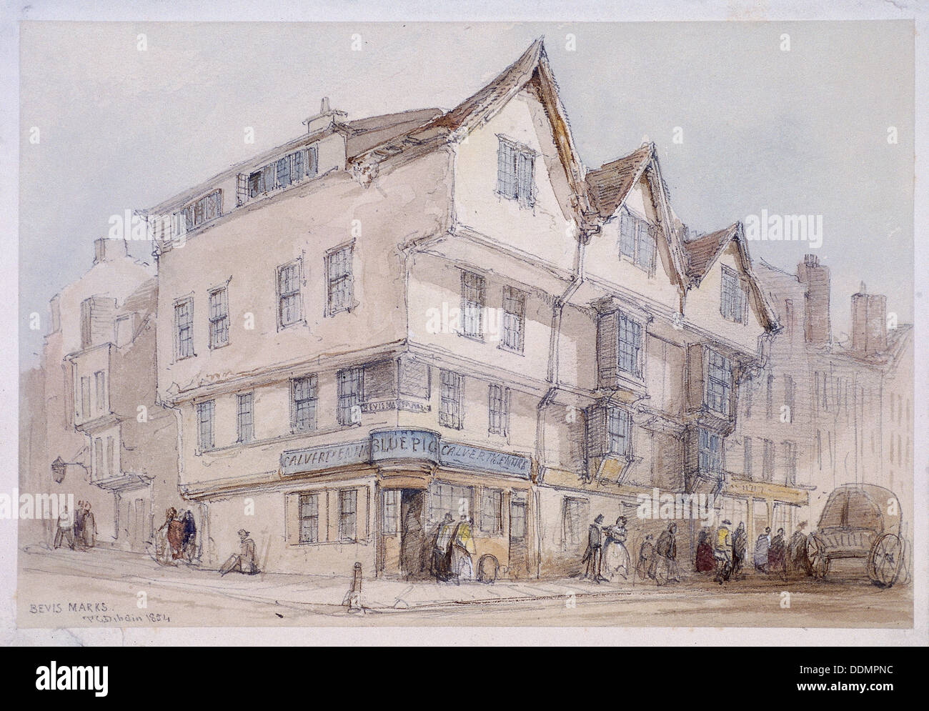 Bevis Marchi, Londra, 1854. Artista: Thomas Colman Dibdin Foto Stock