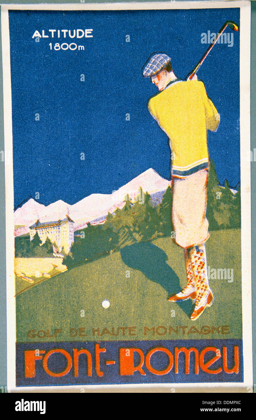 Il golf resort poster, francese, c1920s. Artista: sconosciuto Foto Stock