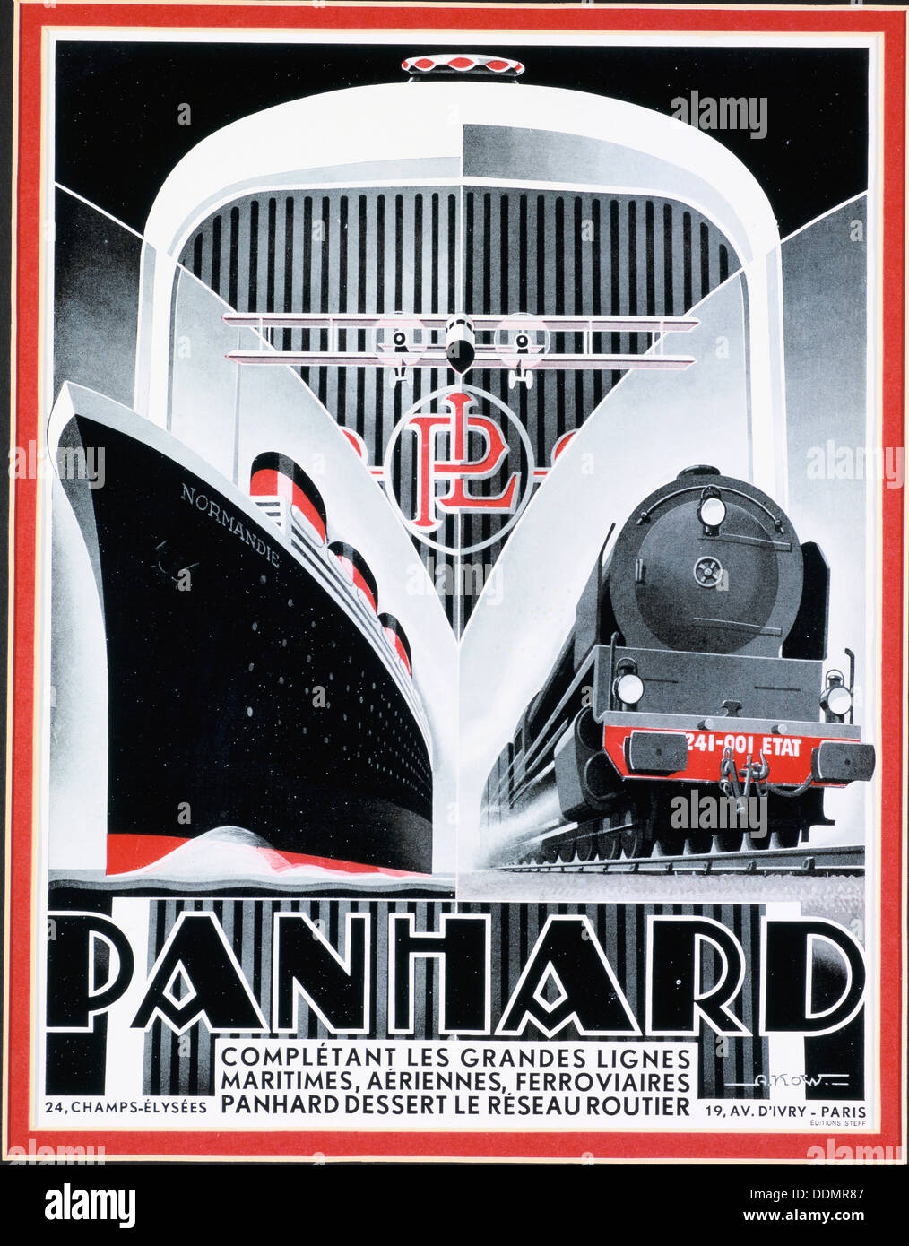 Poster di trasporto per Panhard, francese, c1940s. Artista: sconosciuto Foto Stock