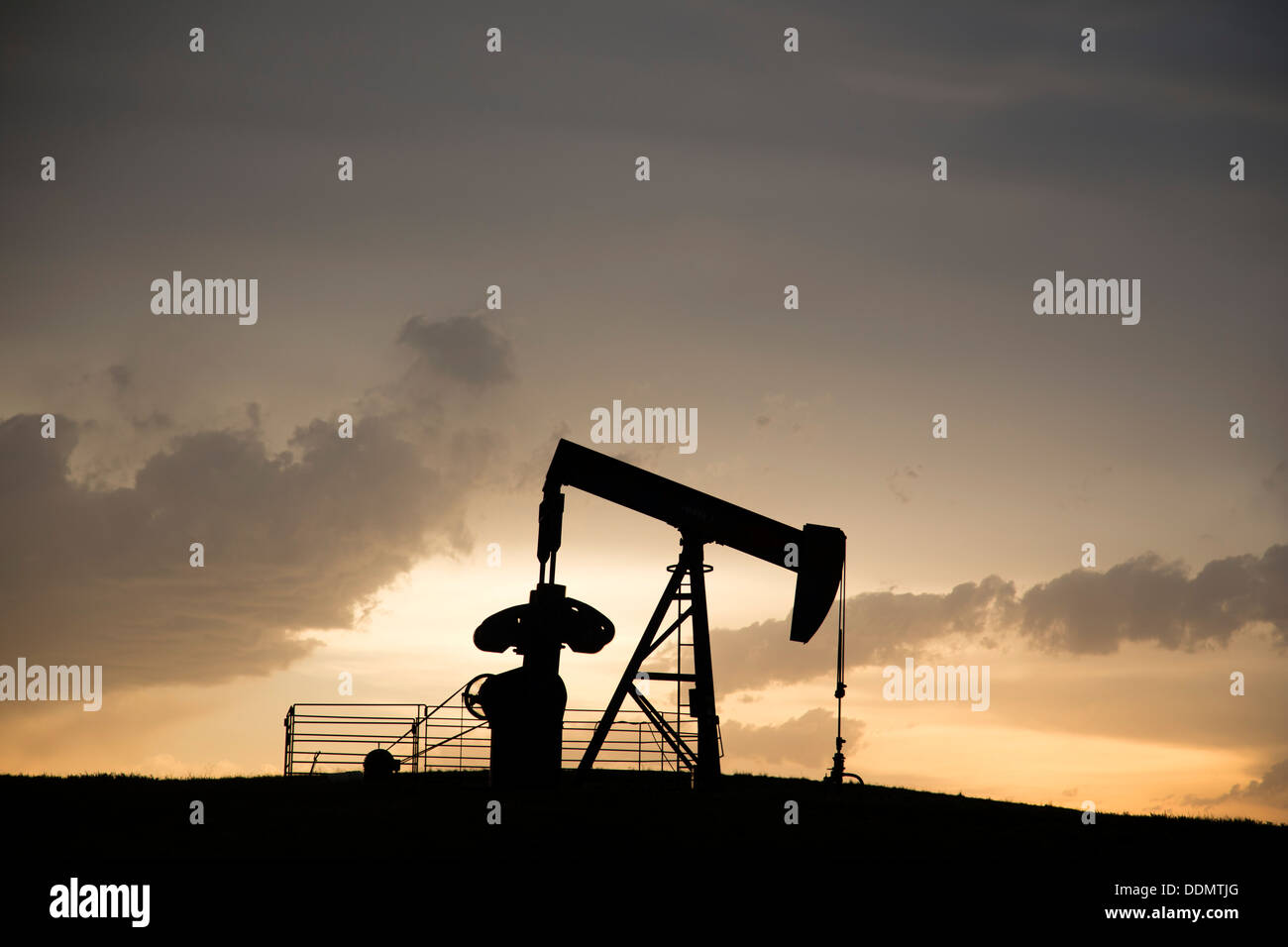 Great Plains pozzo petrolifero Foto Stock