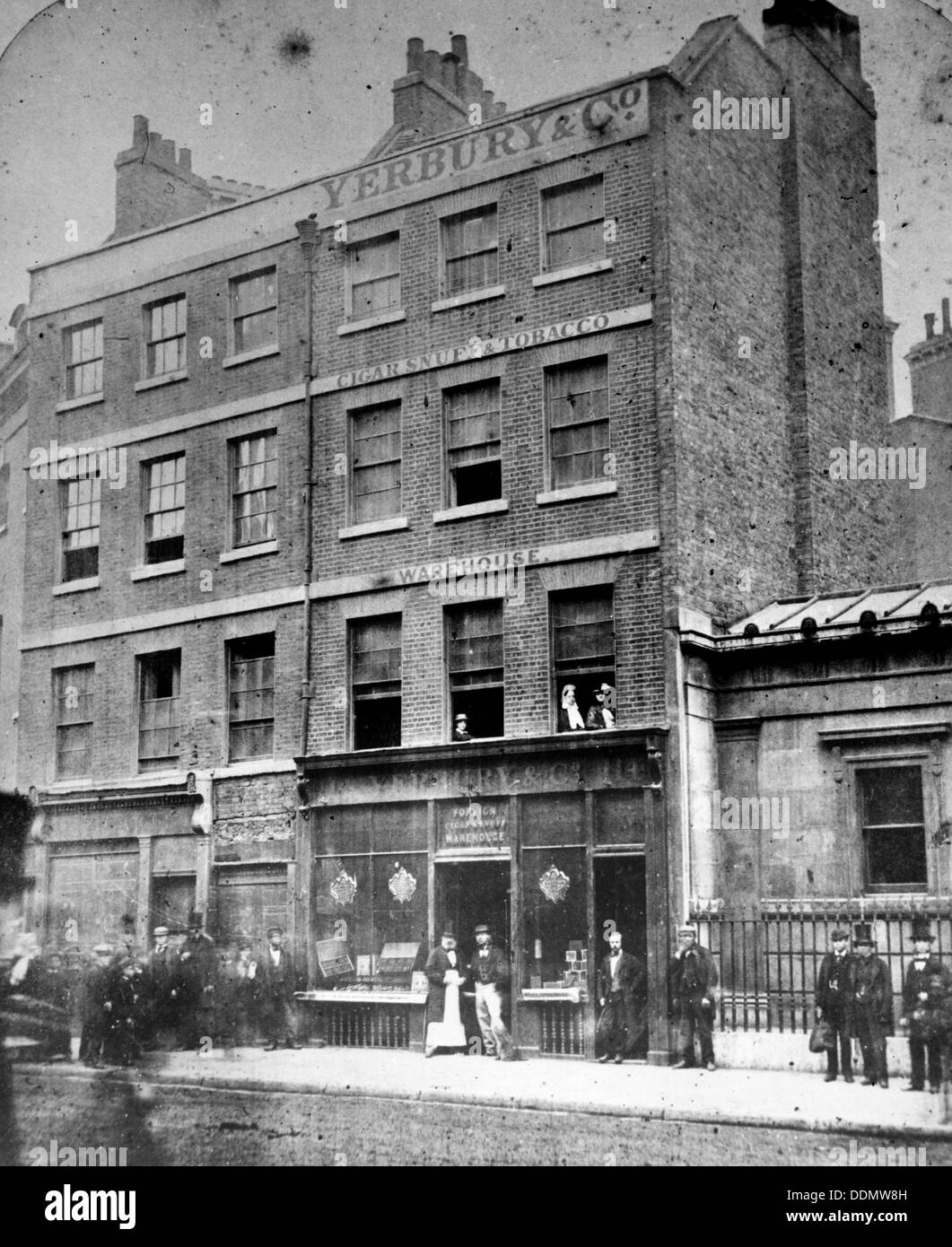 Bishopsgate Street, Londra, 1862. Artista: G Barnes Foto Stock