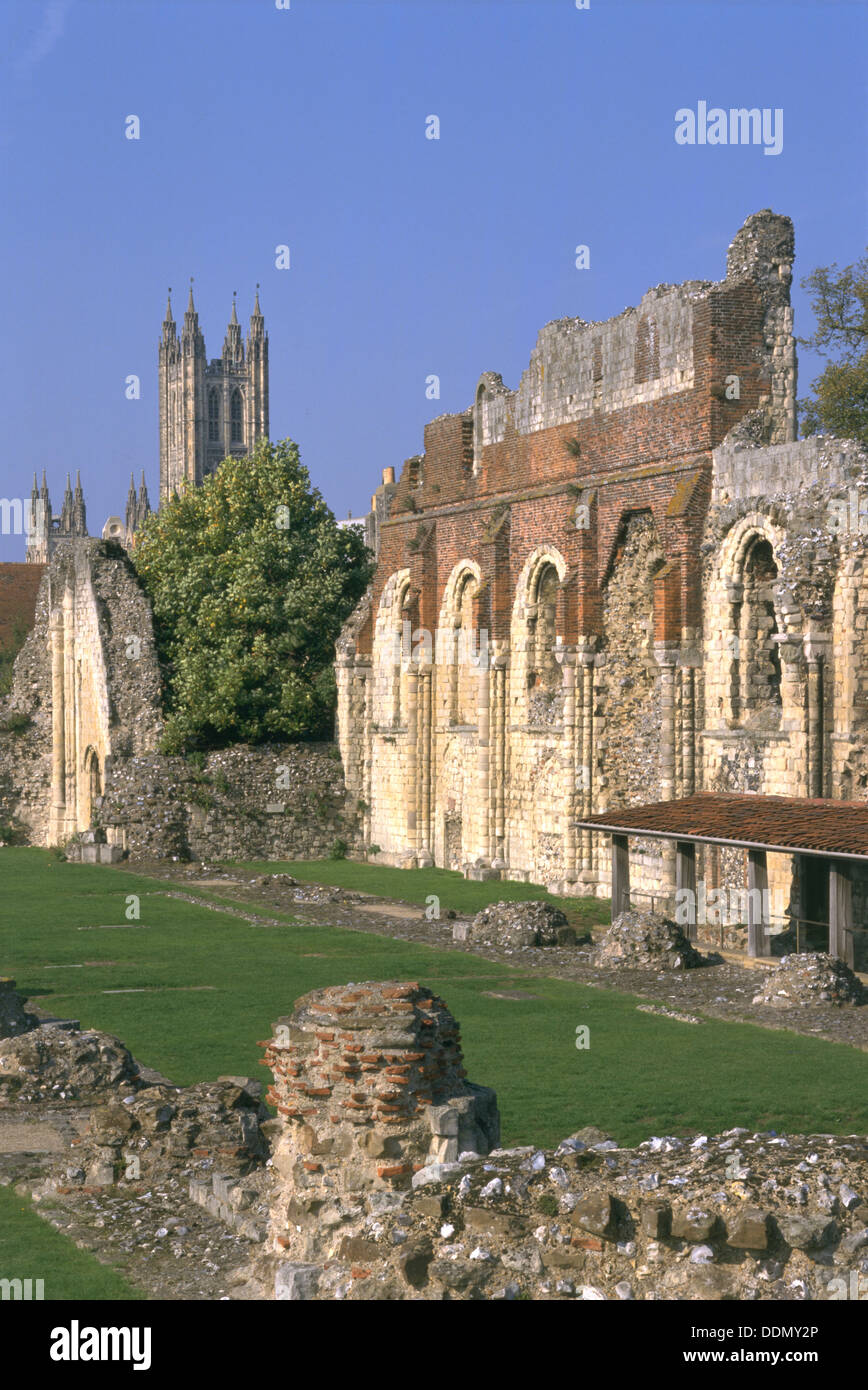 St Augustine's Abbey, Canterbury, nel Kent, 1999. Artista: J Bailey Foto Stock