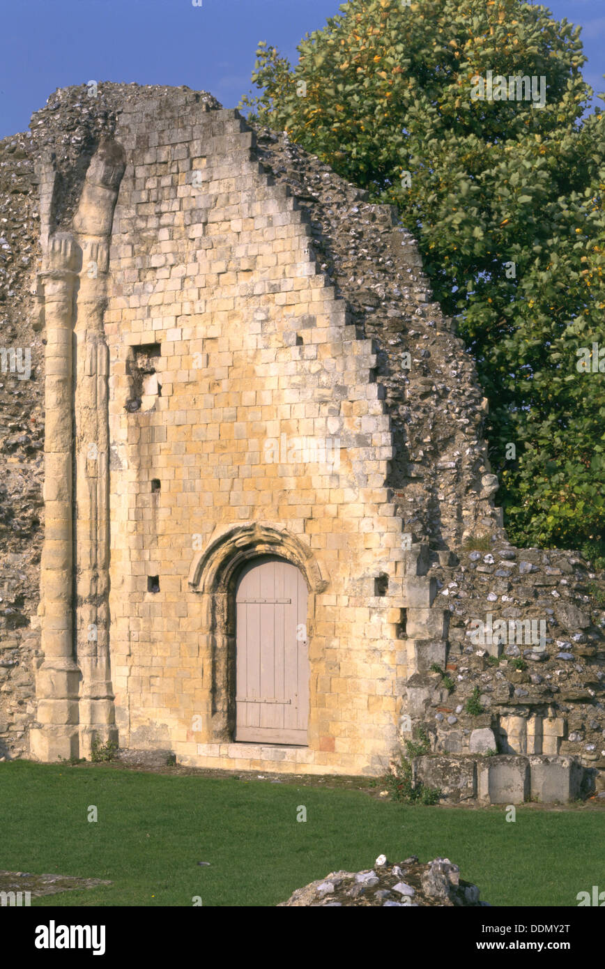 Torre Ethelbert, St Augustine's Abbey, Canterbury, nel Kent, 1996. Artista: J Bailey Foto Stock