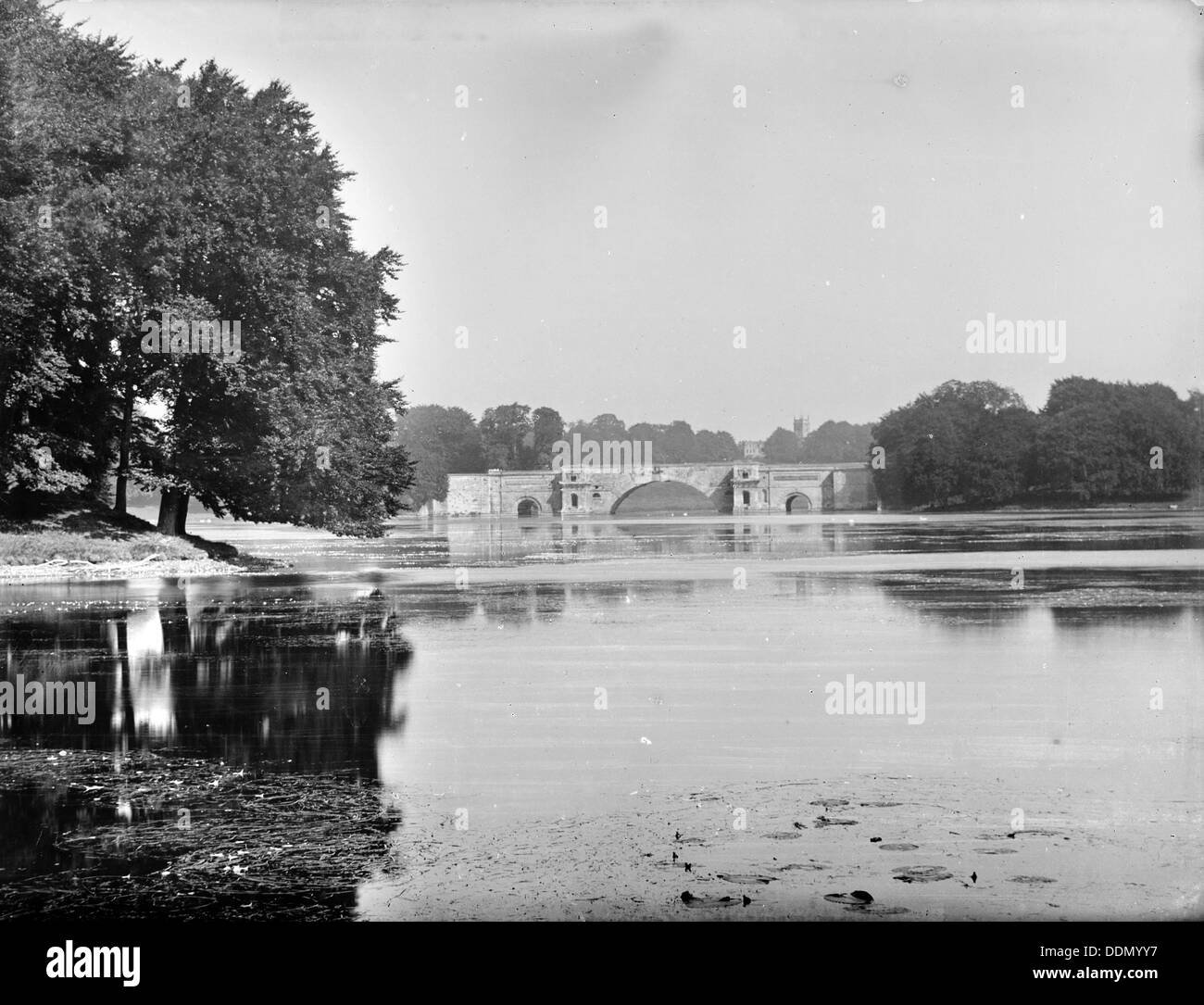 Il Blenheim Palace Grand Bridge, Woodstock, Oxfordshire, C1860-c1922. Artista: Henry Taunt Foto Stock