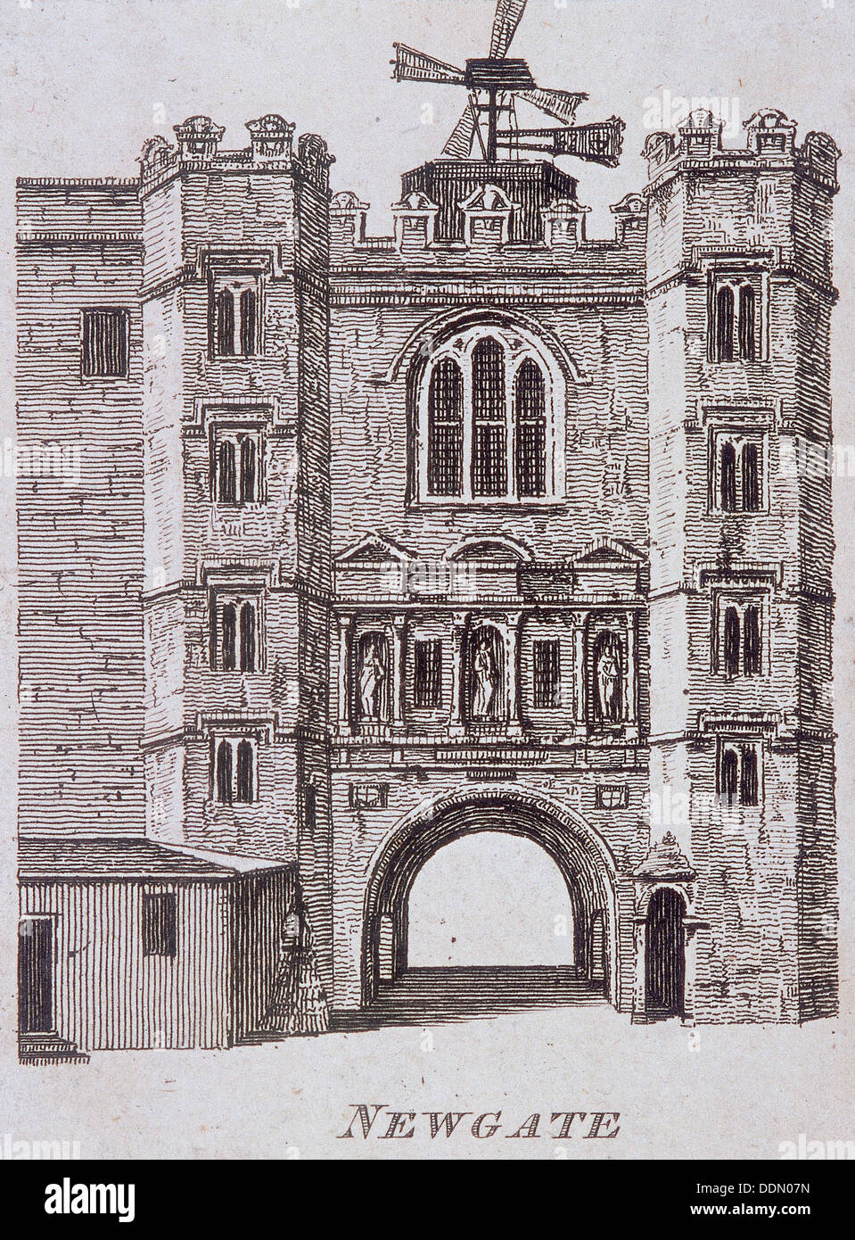 Newgate, Londra, c1760. Artista: Anon Foto Stock