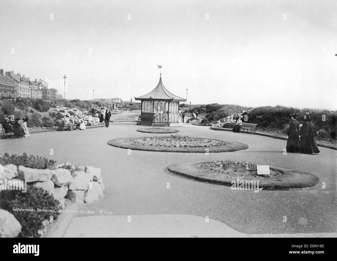 Esplanade Gardens, St Anne's-on-Sea, Lancashire, 1890-1910. Artista: sconosciuto Foto Stock