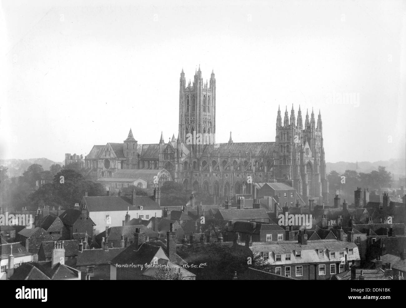 La Cattedrale di Canterbury, Canterbury, nel Kent, 1890-1910. Artista: sconosciuto Foto Stock