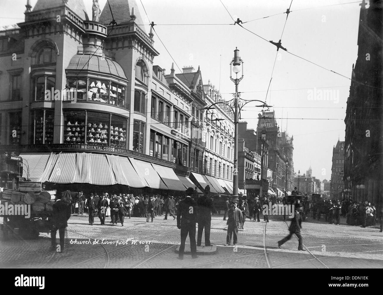 Church Street, Liverpool, 1890-1910. Artista: sconosciuto Foto Stock