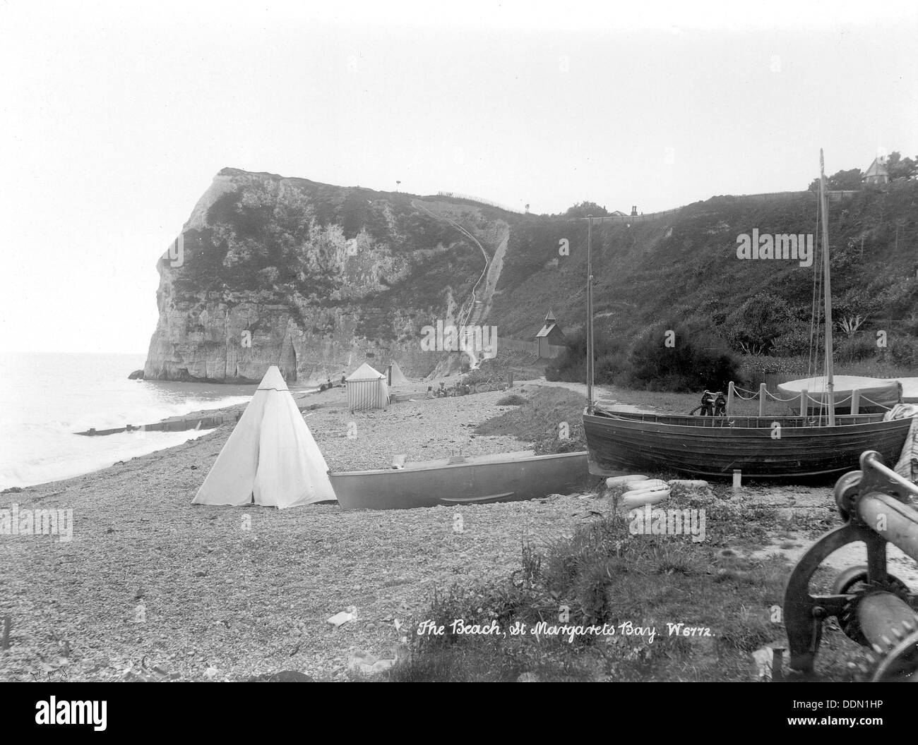 St Margaret's Bay, St Margaret a Cliffe, Kent, 1890-1910. Artista: sconosciuto Foto Stock