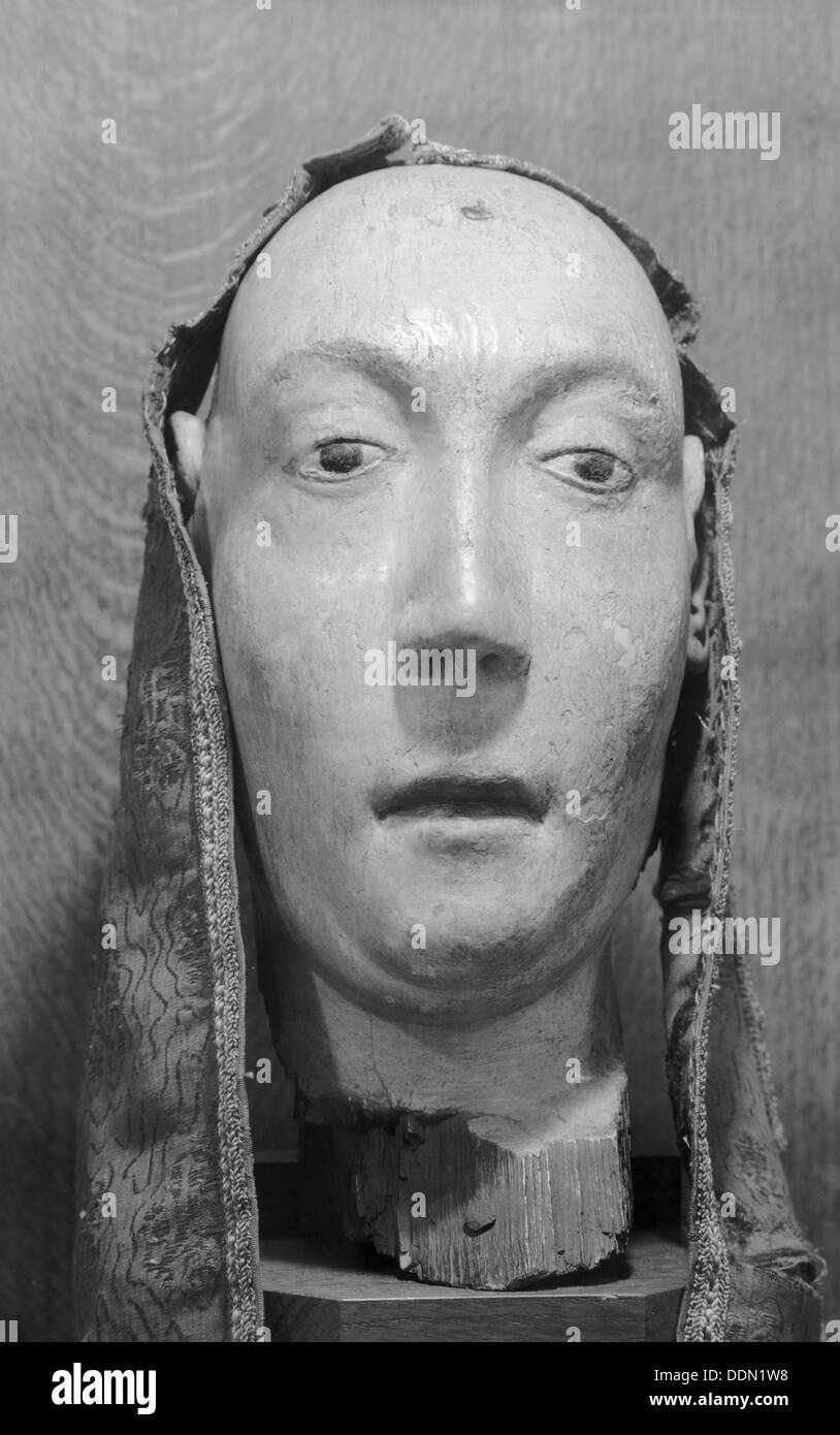 Royal funerale effige di Anna di Boemia, l'Abbazia di Westminster, Londra, 1945-1980. Artista: Eric de Maré Foto Stock