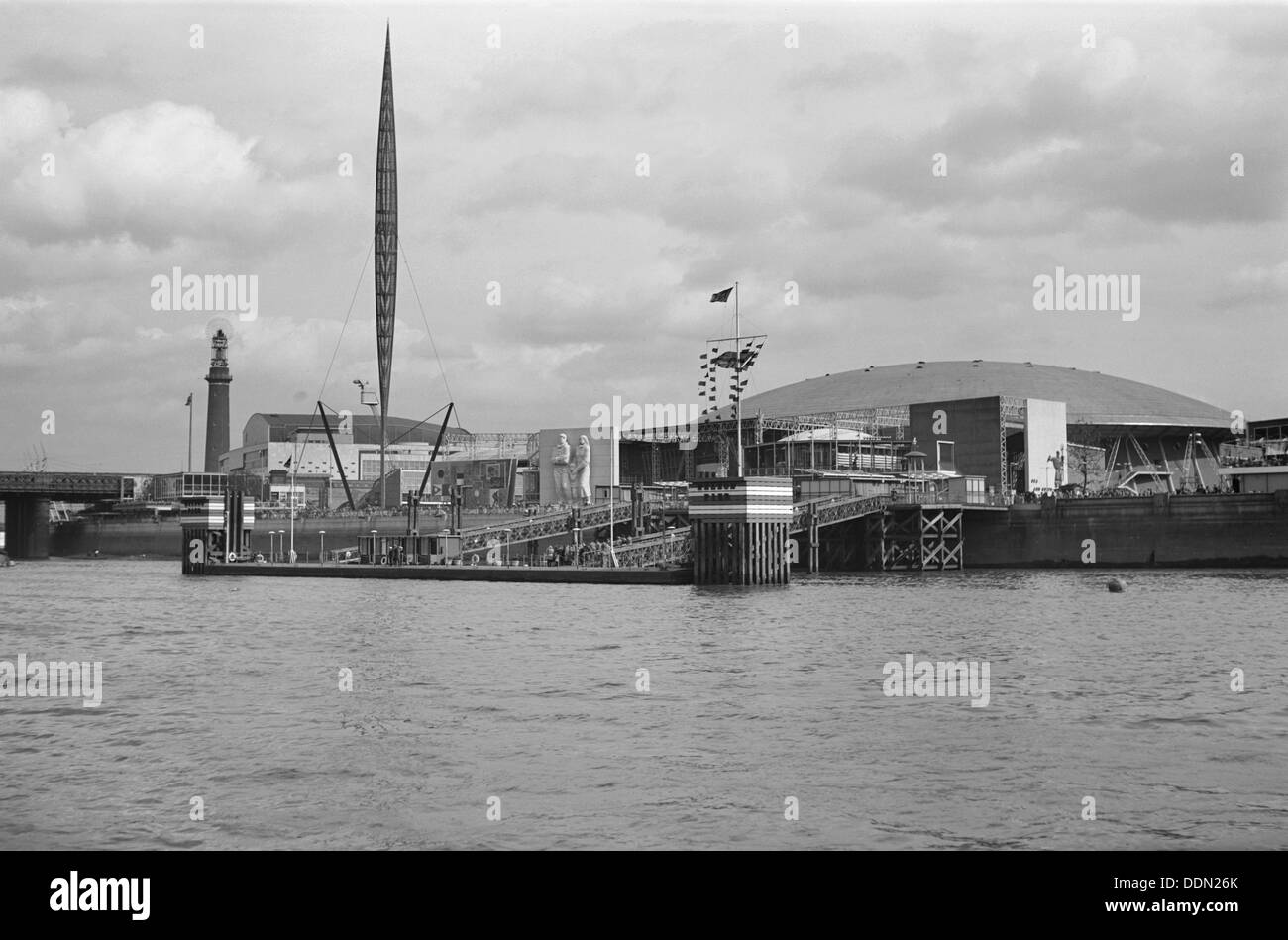 Royal Festival Sito, South Bank, Lambeth, Londra, c1948-1952. Artista: SW Rawlings Foto Stock