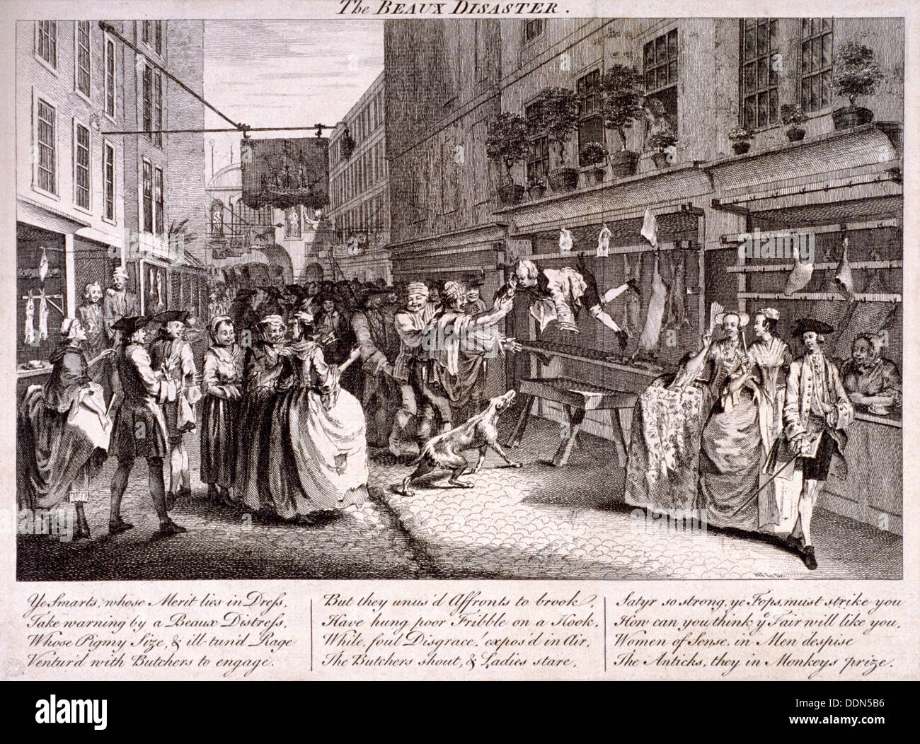 'Beaux disaster", 1747. Artista: Giovanni Giugno Foto Stock