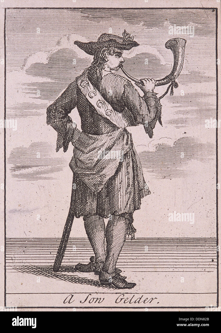 "Un figlio Gelder', grida di Londra, (c1688?). Artista: Anon Foto Stock