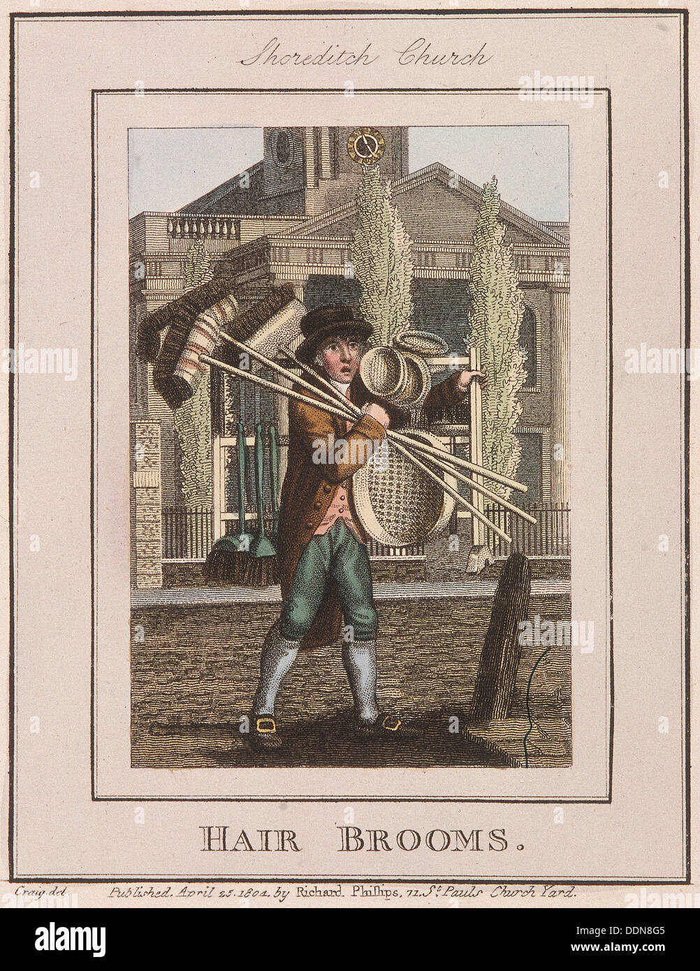 'Capelli Scope', grida di Londra, 1804. Artista: Anon Foto Stock