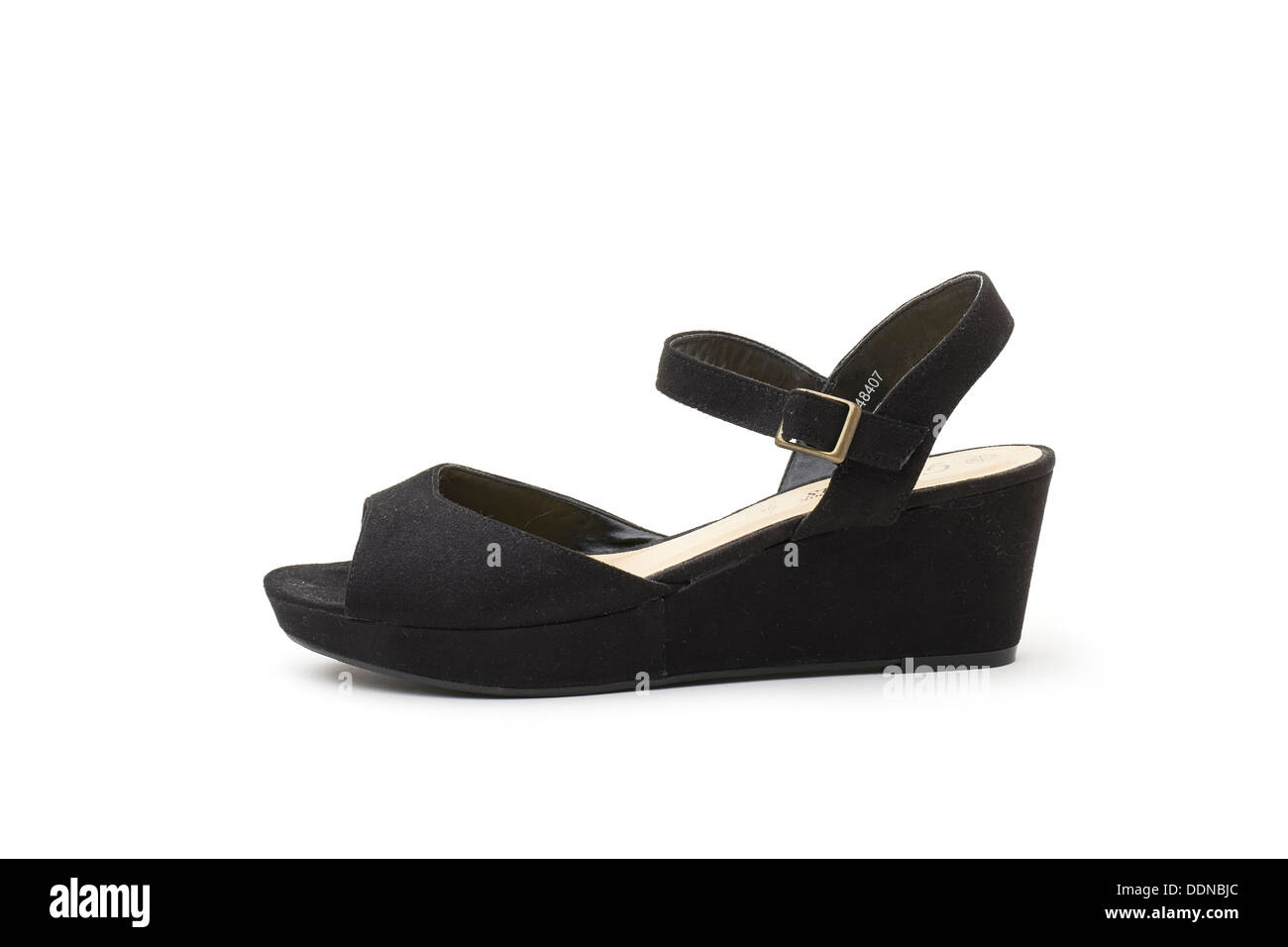 Calzatura donna Studio shot tagliato fuori moda stile tallone ritratto passione vogue montage Foto Stock