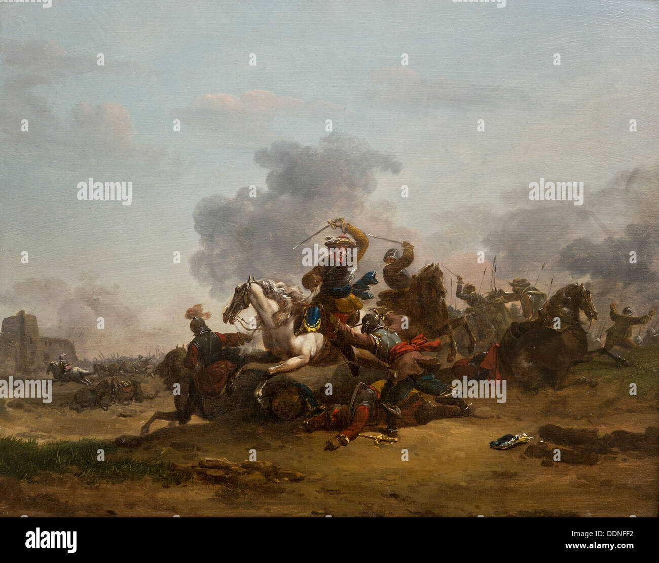 Il XVIII secolo - la battaglia, intorno al 1780 - Francesco Casanova Philippe Sauvan-Magnet / Museo attivo Olio su tela Foto Stock