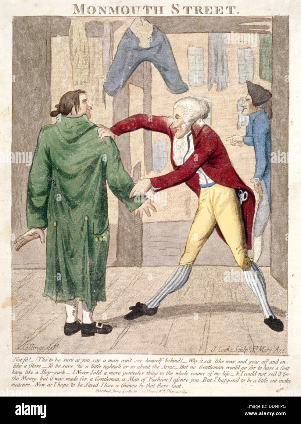 'Monmouth Street. Non montare! ...", 1789. Artista: J Cooke Foto Stock