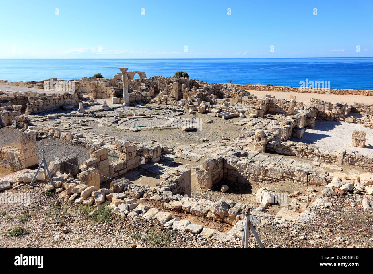 Cipro, Kourion, assiro Ku-ri-ho, antica greca, latina, curio, storico antico sito archeologico, rovine Foto Stock