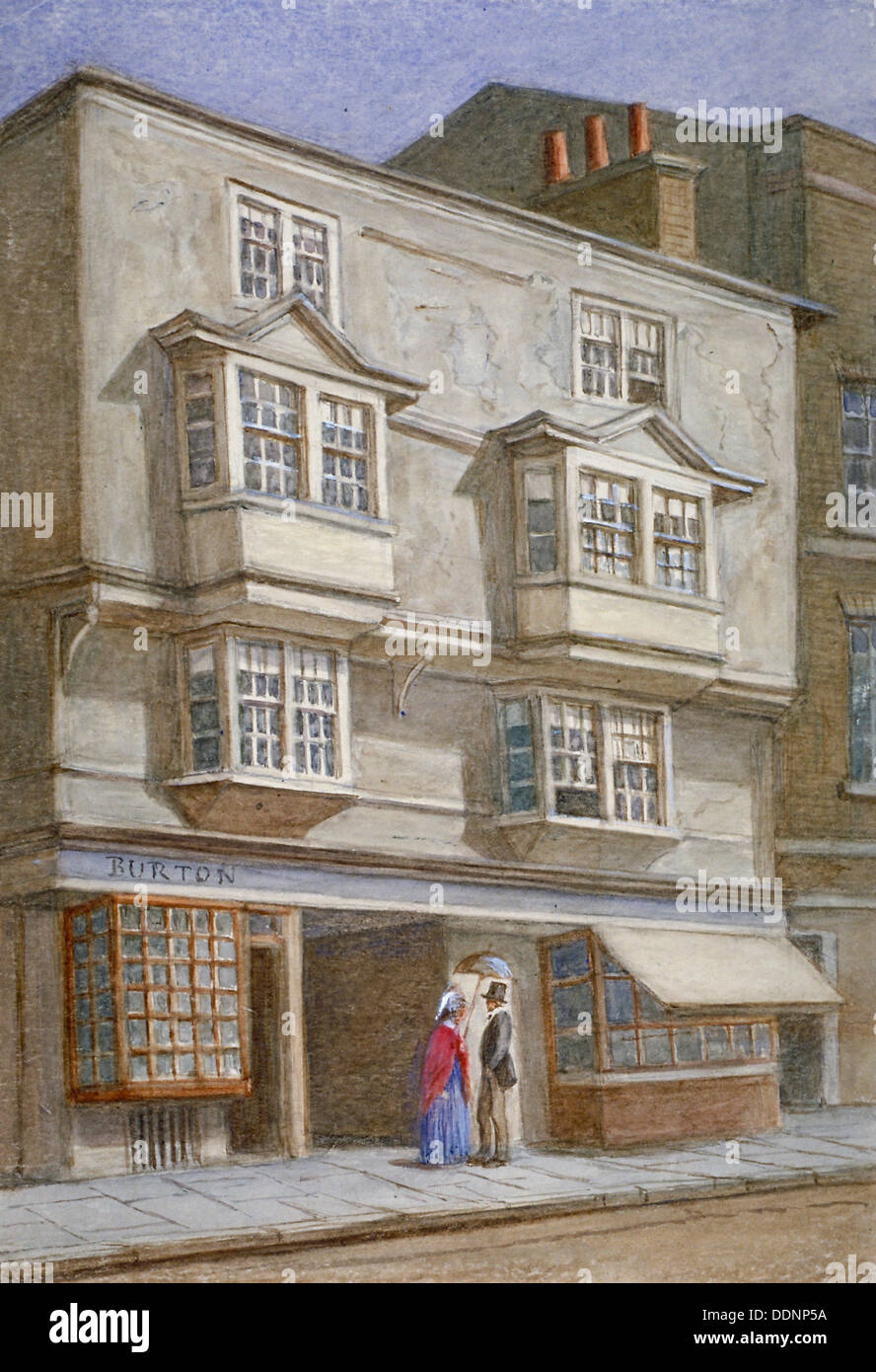 Coleman Street, City of London, 1868. Artista: JT Wilson Foto Stock
