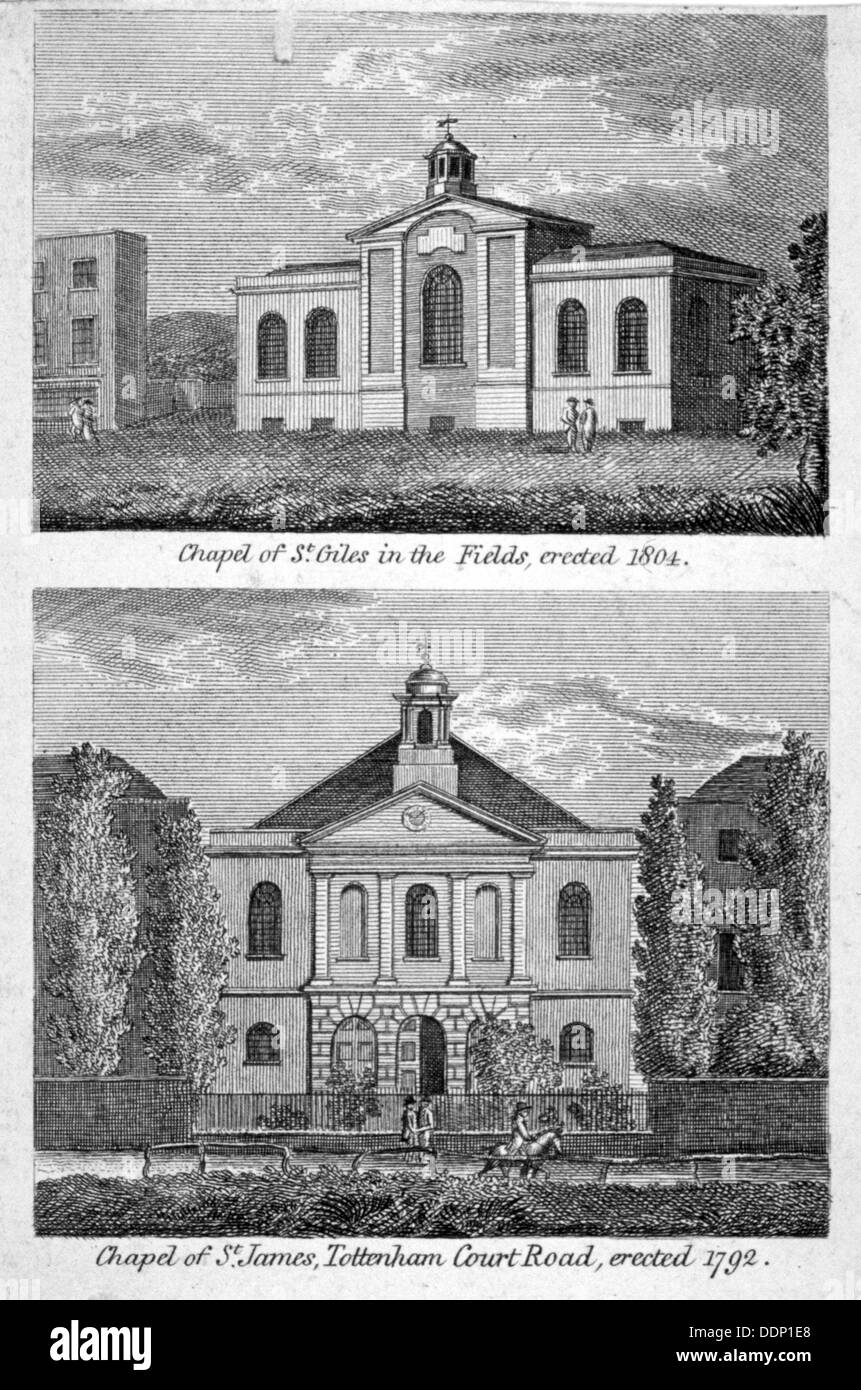 Cappelle di Holborn, Londra, 1804. Artista: Anon Foto Stock