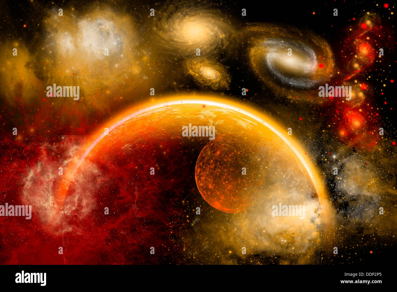 Costruzione cosmica. Foto Stock