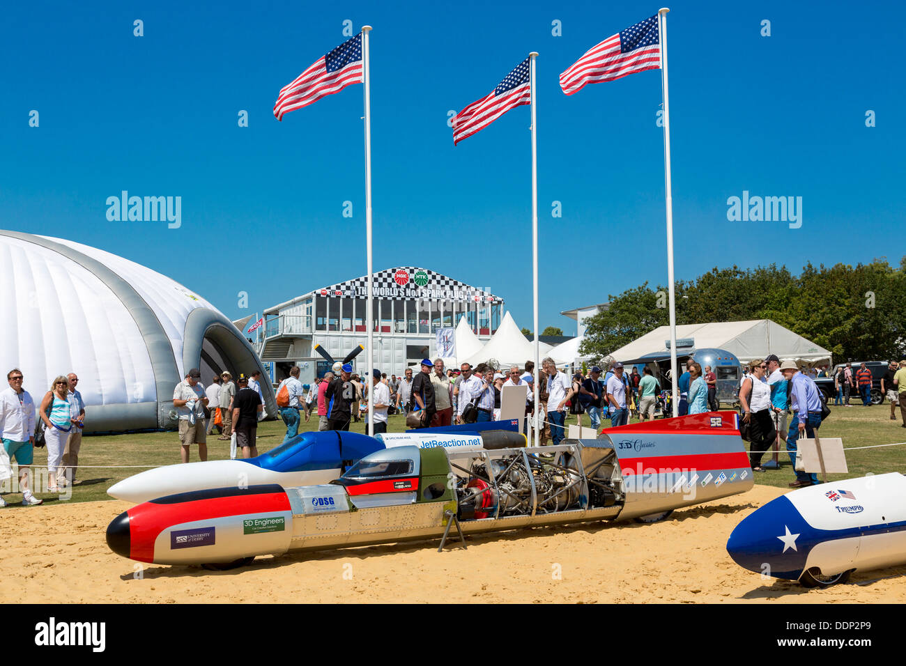 Alcuni di velocità su terra display leggende al 2013 Goodwood Festival of Speed, Sussex, Regno Unito. Foto Stock