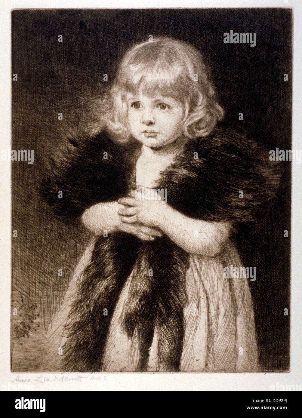 'Miss Mildred Carter - Nonna Boa', c1864-1930. Artista: Anna Lea Merritt Foto Stock