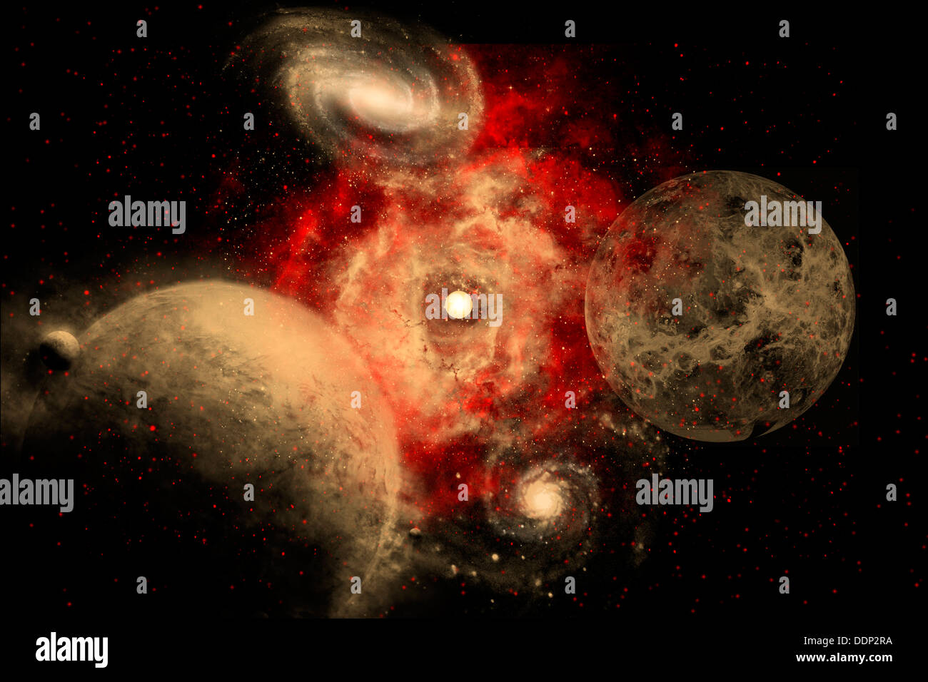 Nebulosa star system. Foto Stock