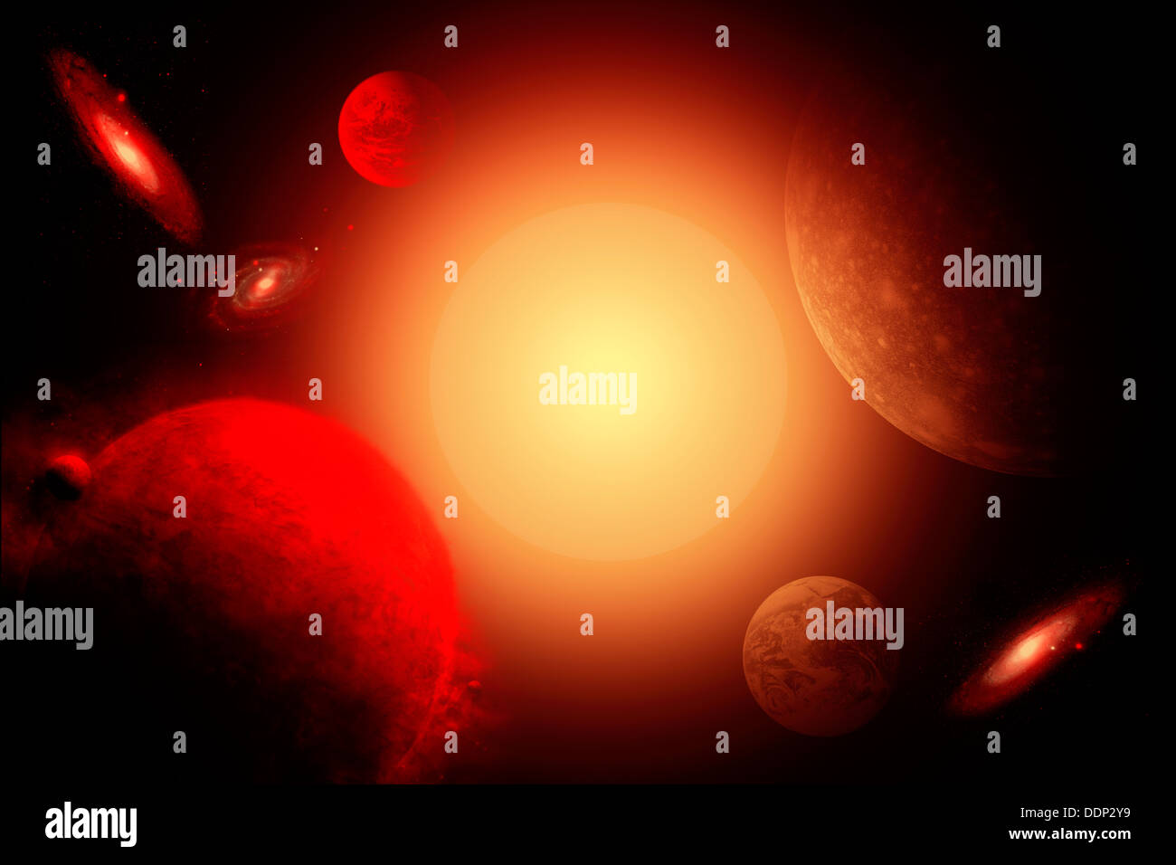 Gigante rosso universo. Foto Stock