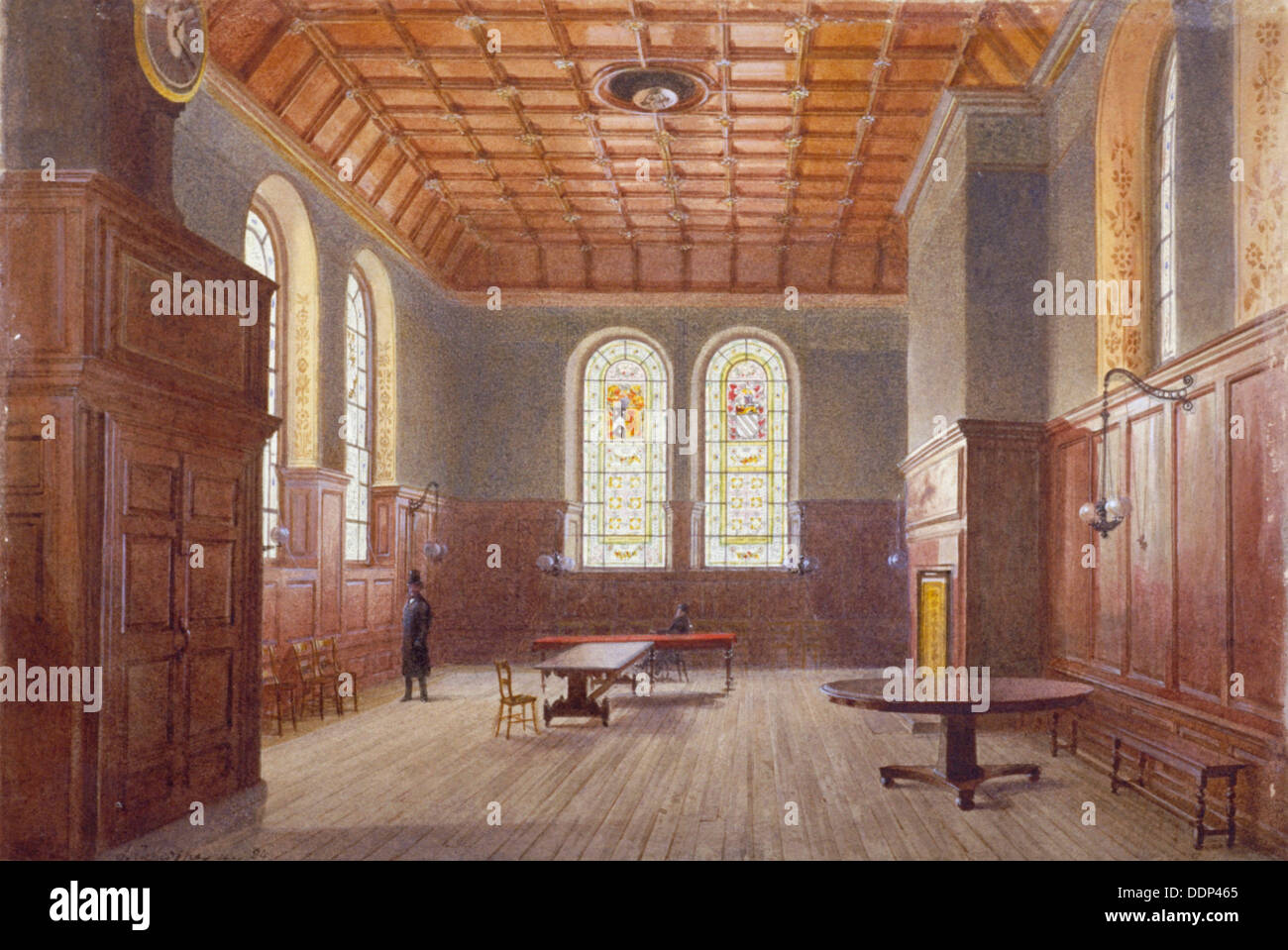 Sala di Clemente's Inn, Londra, 1884. Artista: John Crowther Foto Stock