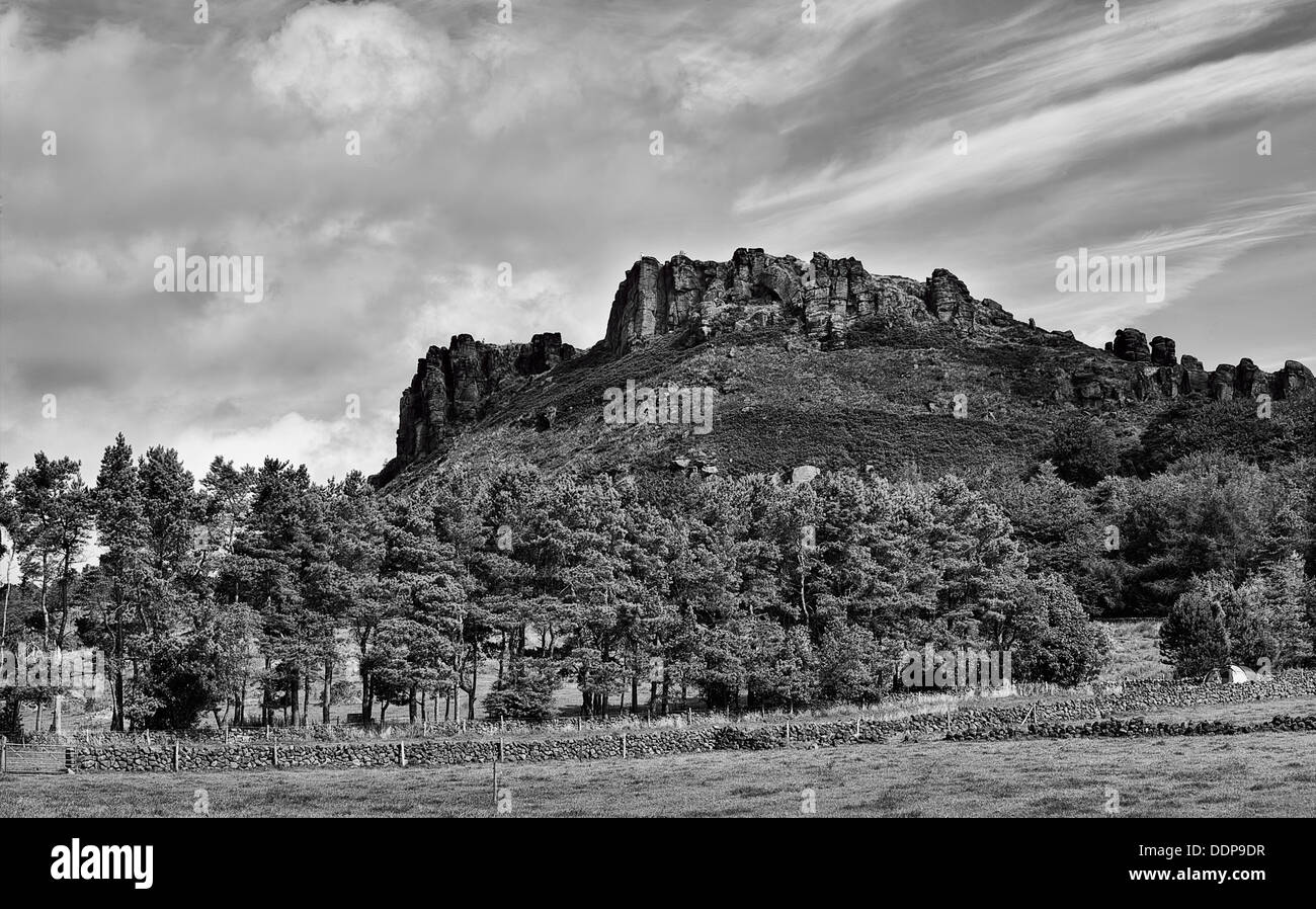 Il roaches (dal francese LES ROCHES - Le rocce) è il nome dato a un prominente cresta rocciosa situata sopra il porro Foto Stock