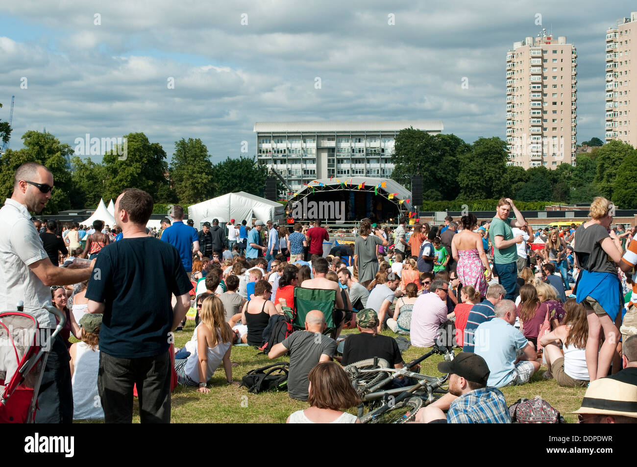 Lo stadio principale, Lambeth Paese mostrano 2013, Brockwell Park, London, Regno Unito Foto Stock