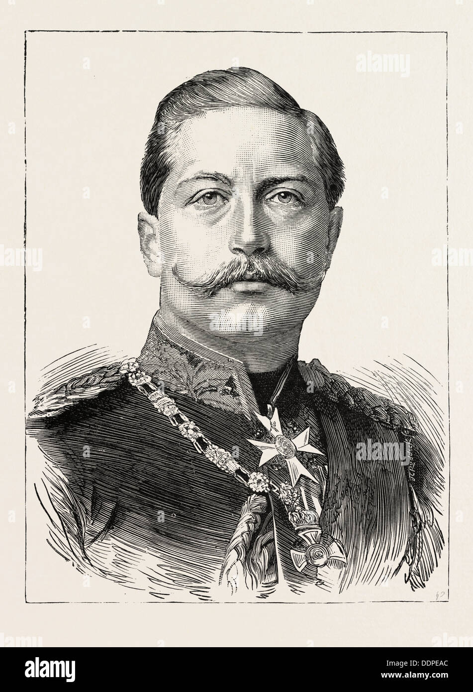 H.I.M. Guglielmo II, imperatore tedesco, incisione 1890 Foto Stock