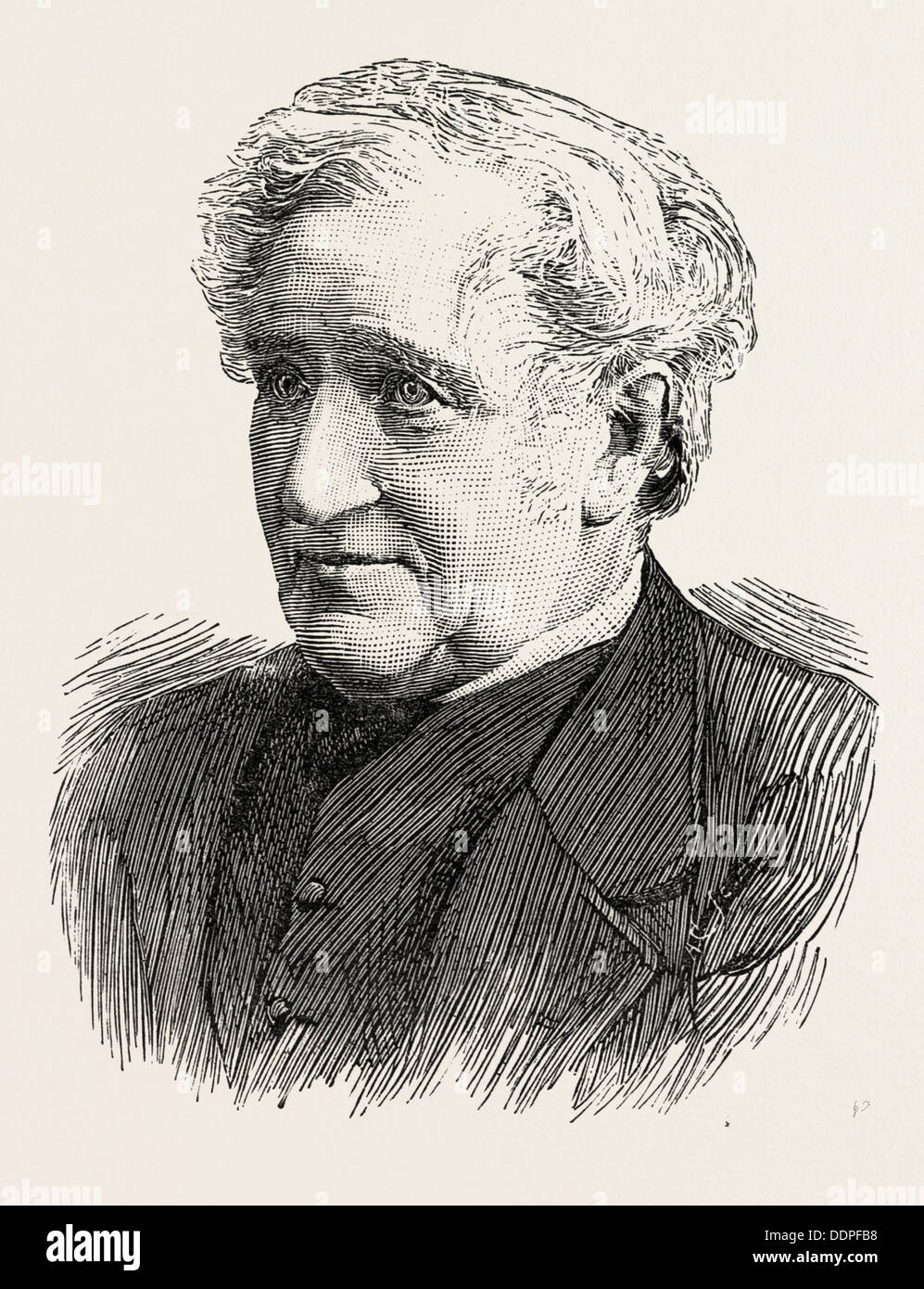 Il sig. JAMES NASMYTH inventore del martello a vapore nato il 19 agosto 1808. Morì il 7 maggio 1890, incisione 1890 Foto Stock