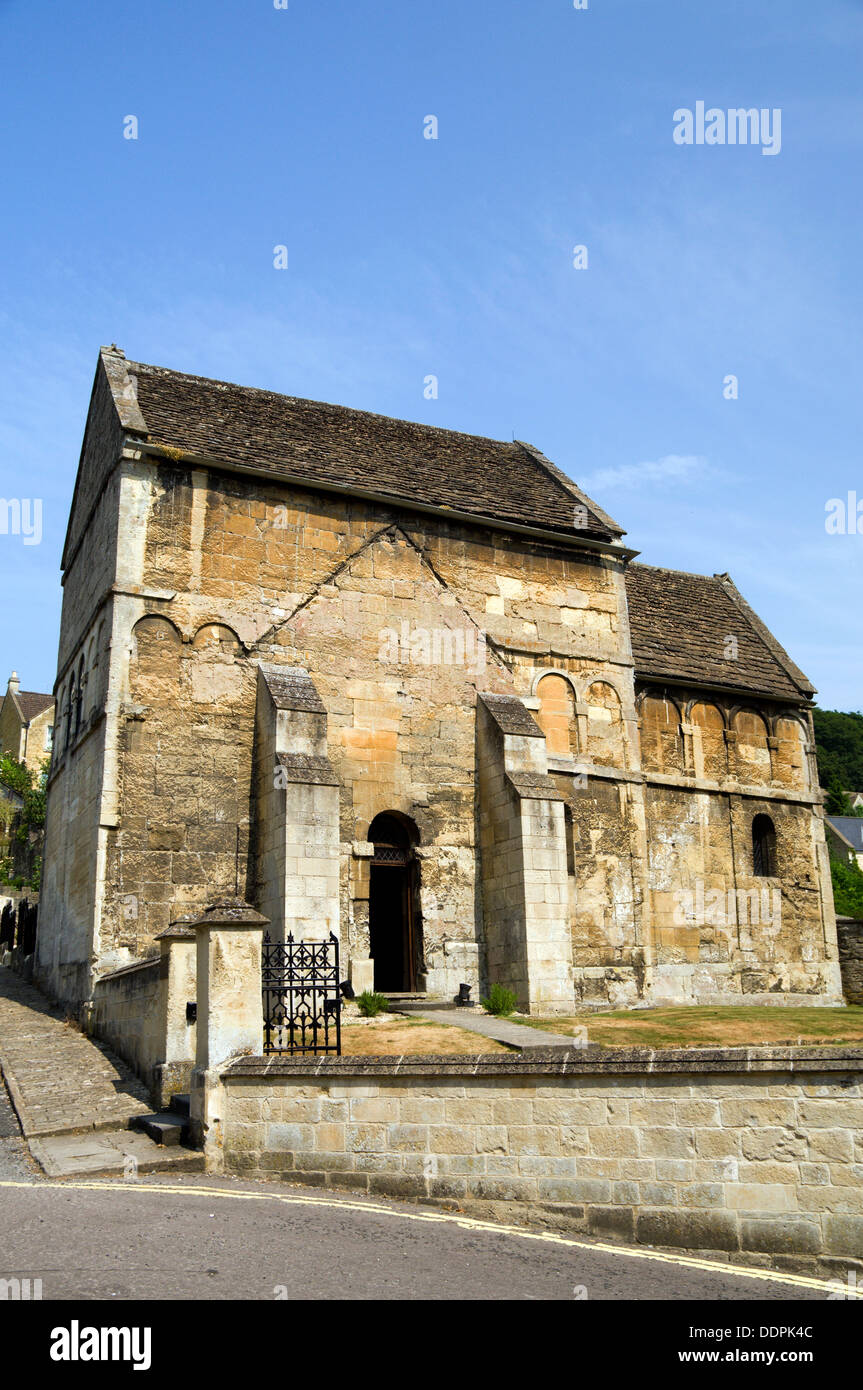 Saint Laurences decimo secolo chiesa sassone, Bradford on Avon, Wiltshire, Inghilterra. Foto Stock
