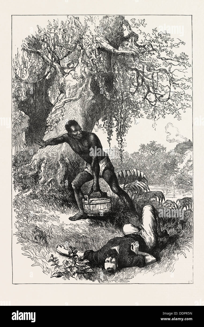 Un incidente in difesa di novantasei, guerra rivoluzionaria americana US, USA, 1870 l'incisione Foto Stock