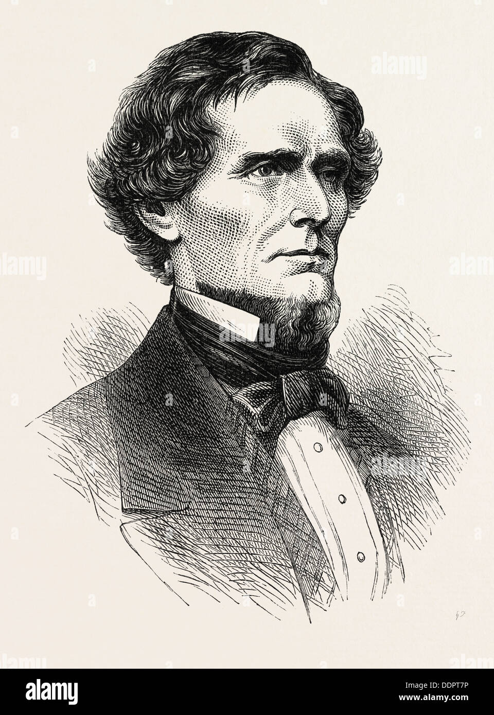 JEFFERSON DAVIS, egli era un americano di statista e leader della Confederazione durante la Guerra Civile Americana Foto Stock