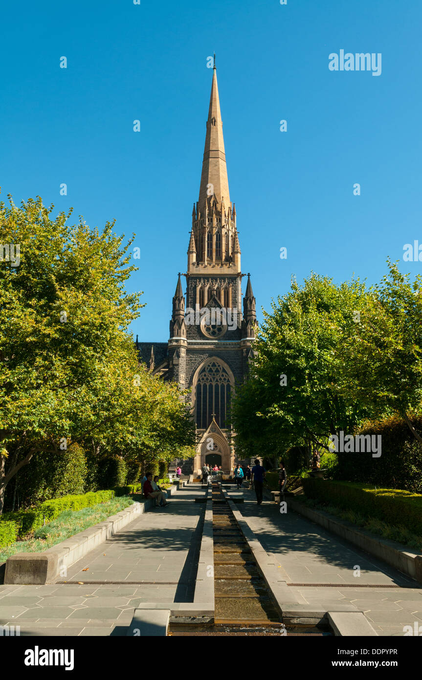 La Cattedrale di St Patrick, Melbourne, Victoria, Australia Foto Stock